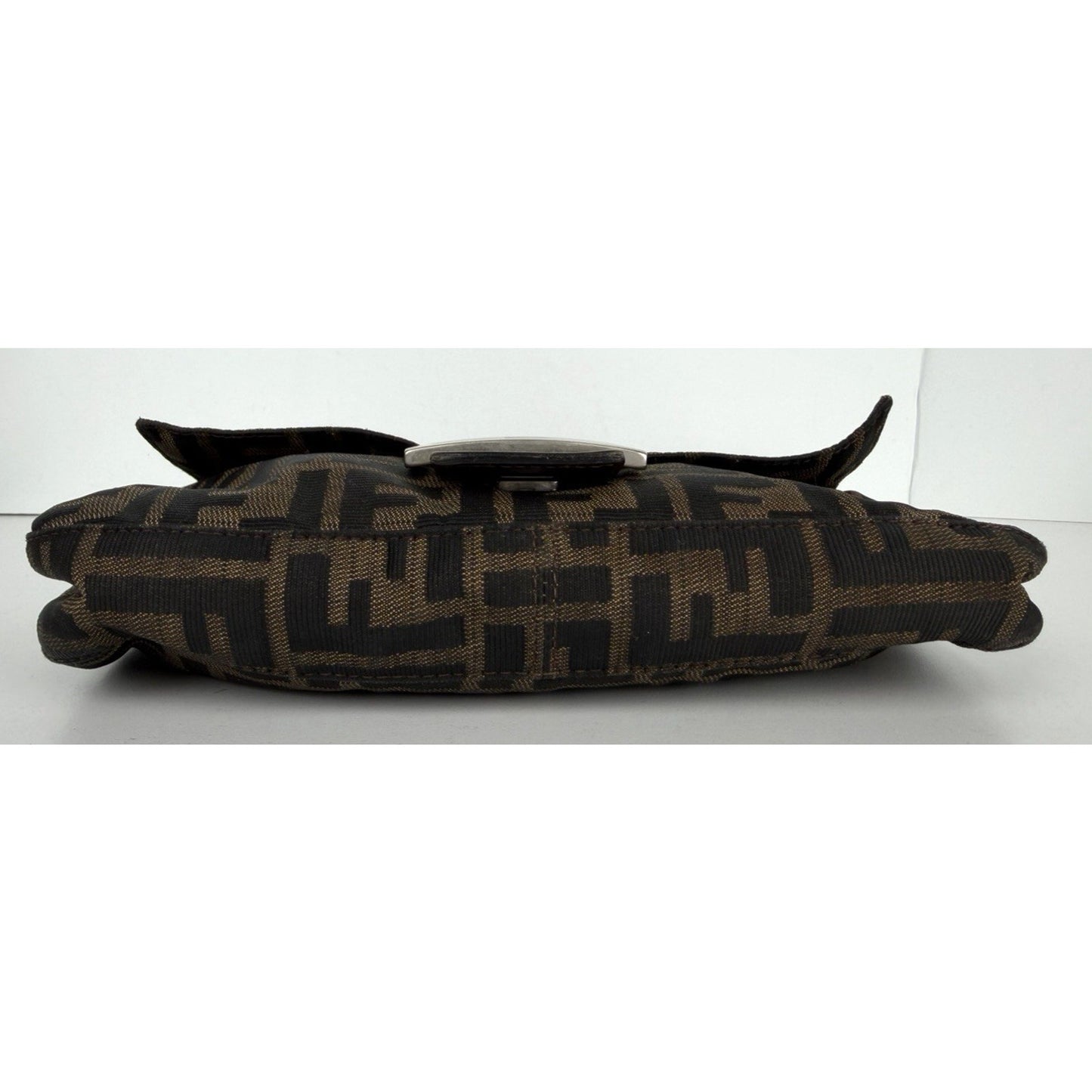 Fendi Zucca Mini Mamma Baguette Shoulder Bag in Brown FF Logo Canvas S