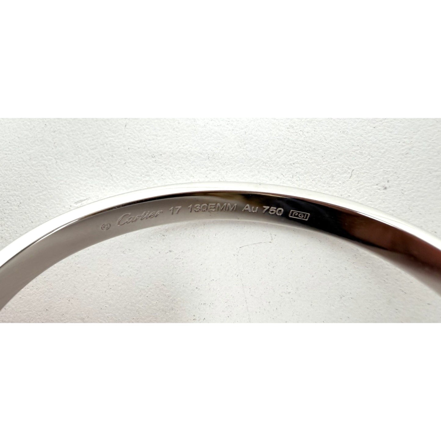 Cartier Classic Love Bracelet in 18K White Gold Featuring The Iconic Screw Motif