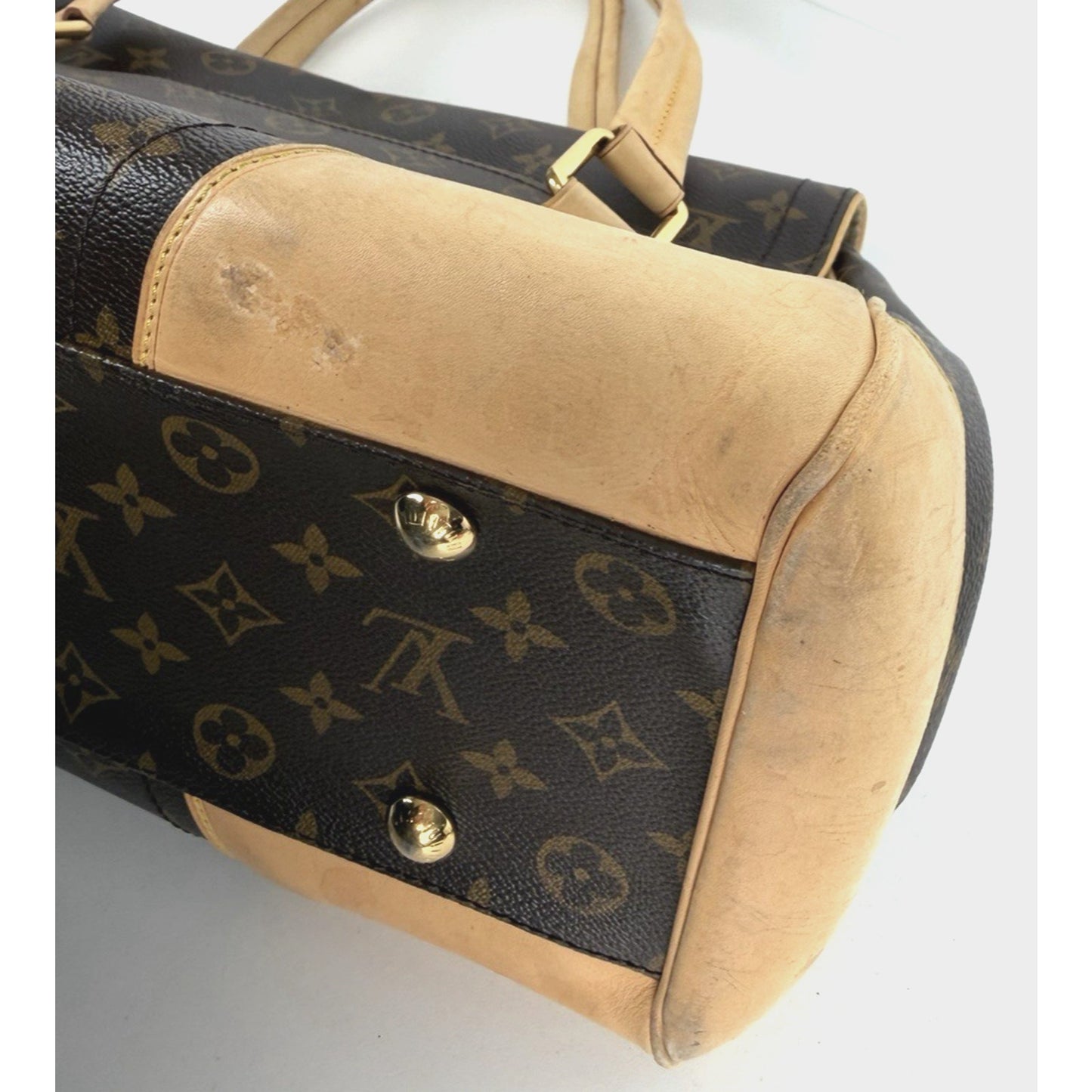 Louis Vuitton Monogram Beverly GM Bag in Brown Coated Canvas 2007 S
