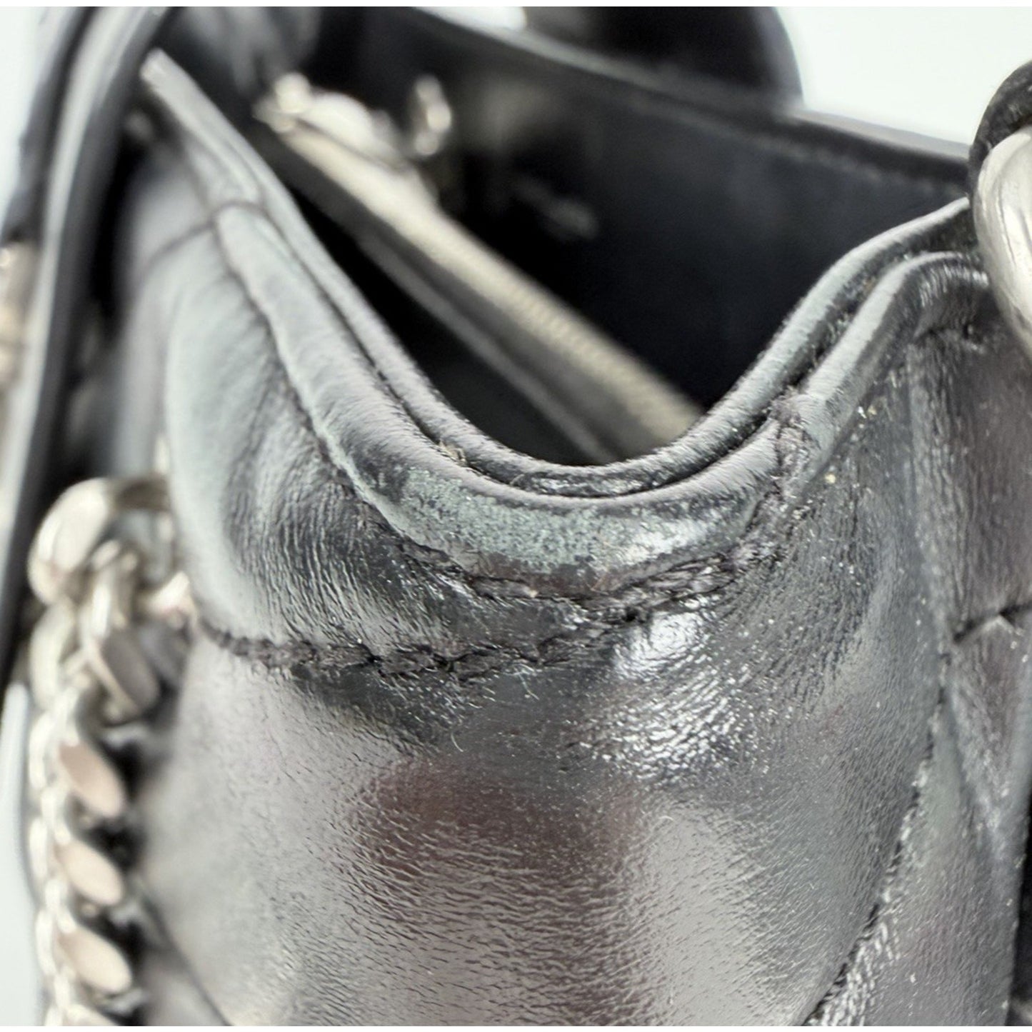 Saint Laurent Y Quilted Monogram Small Loulou Shopper Tote Bag Black Leather C8