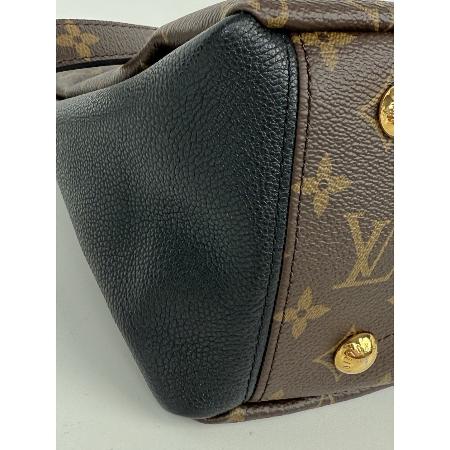 Louis Vuitton Pallas Black Interior Tote BB Brown Canvas/Leather