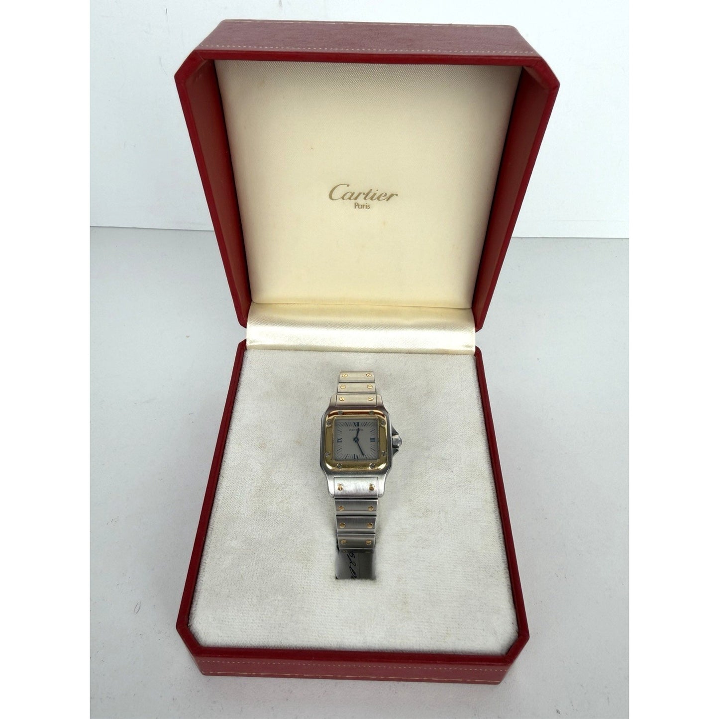 Cartier Santos De Cartier Galbee Watch in Stainless Steel & 18k Yellow Gold