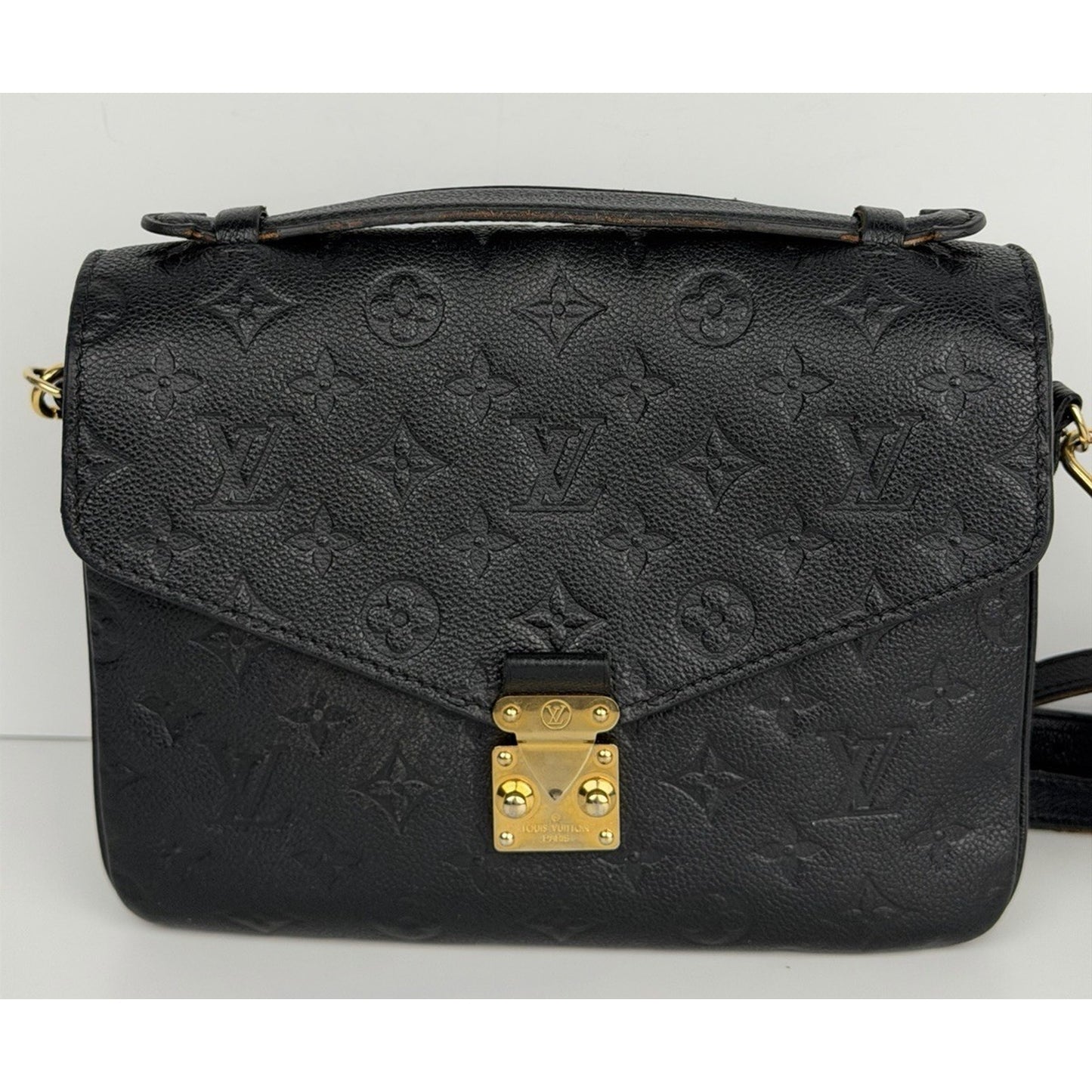 Louis Vuitton Pochette Metis Bag in Black Monogram Empreinte Leather NFC F2