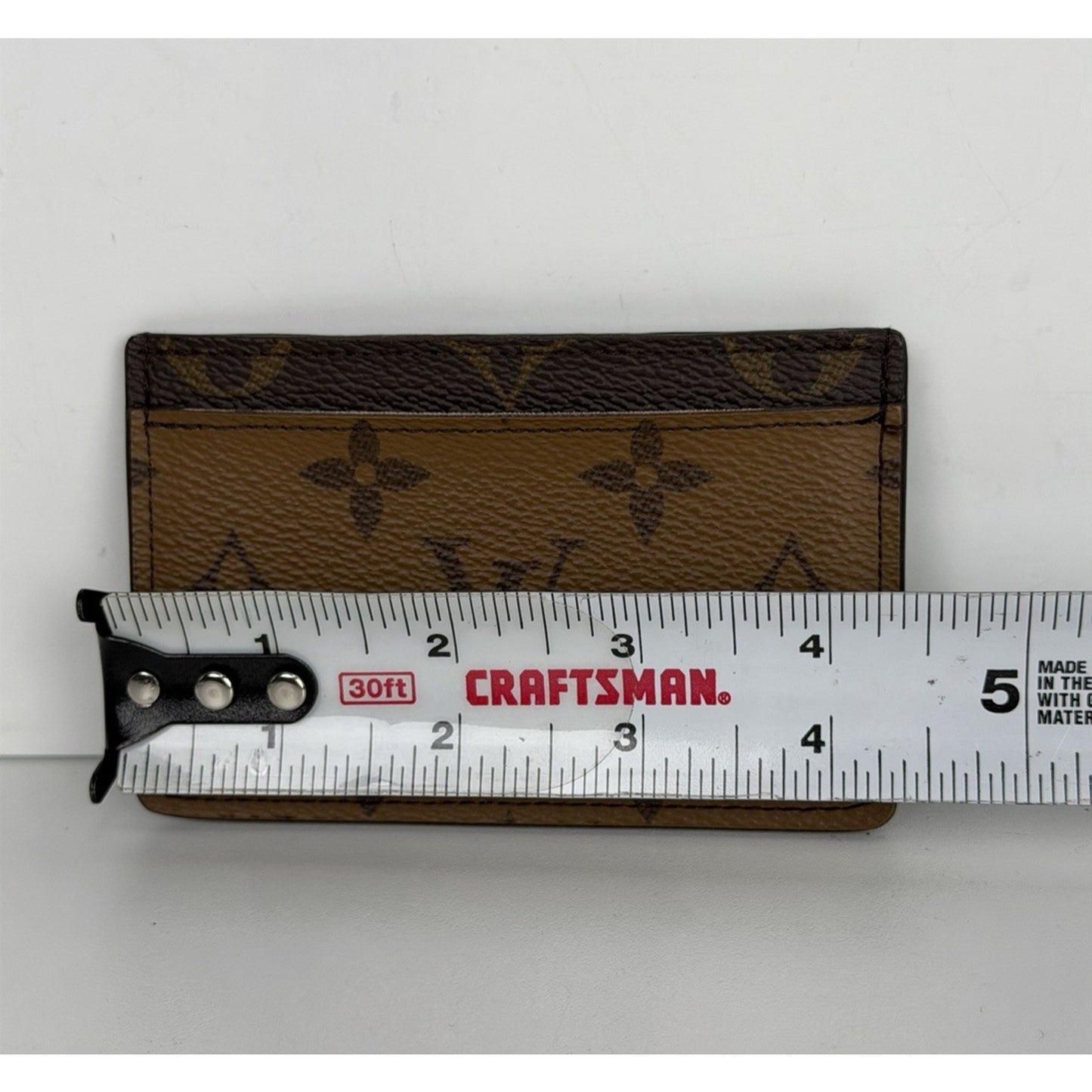 Louis Vuitton Reverse Monogram Card Holder Brown Coated Canvas NFC S11