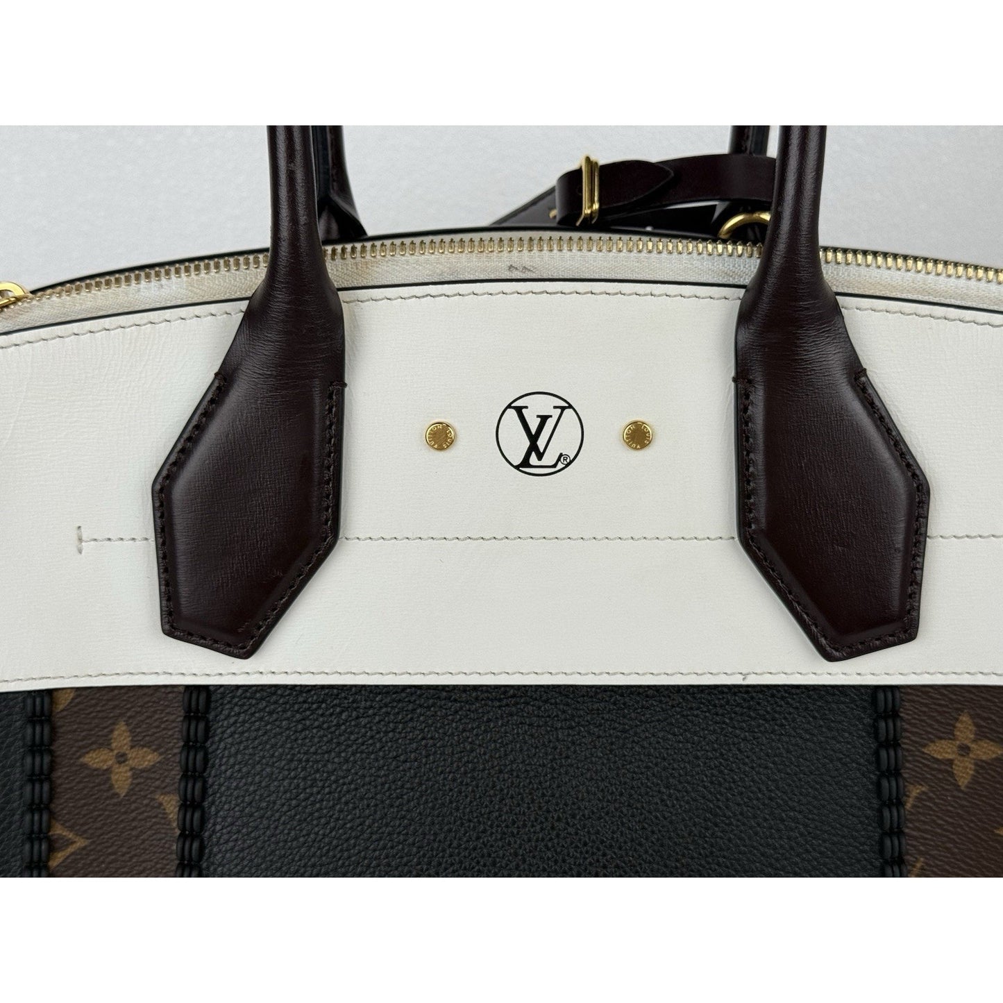 Louis Vuitton City Steamer Mm Monogram Black & White Shoulder Bag