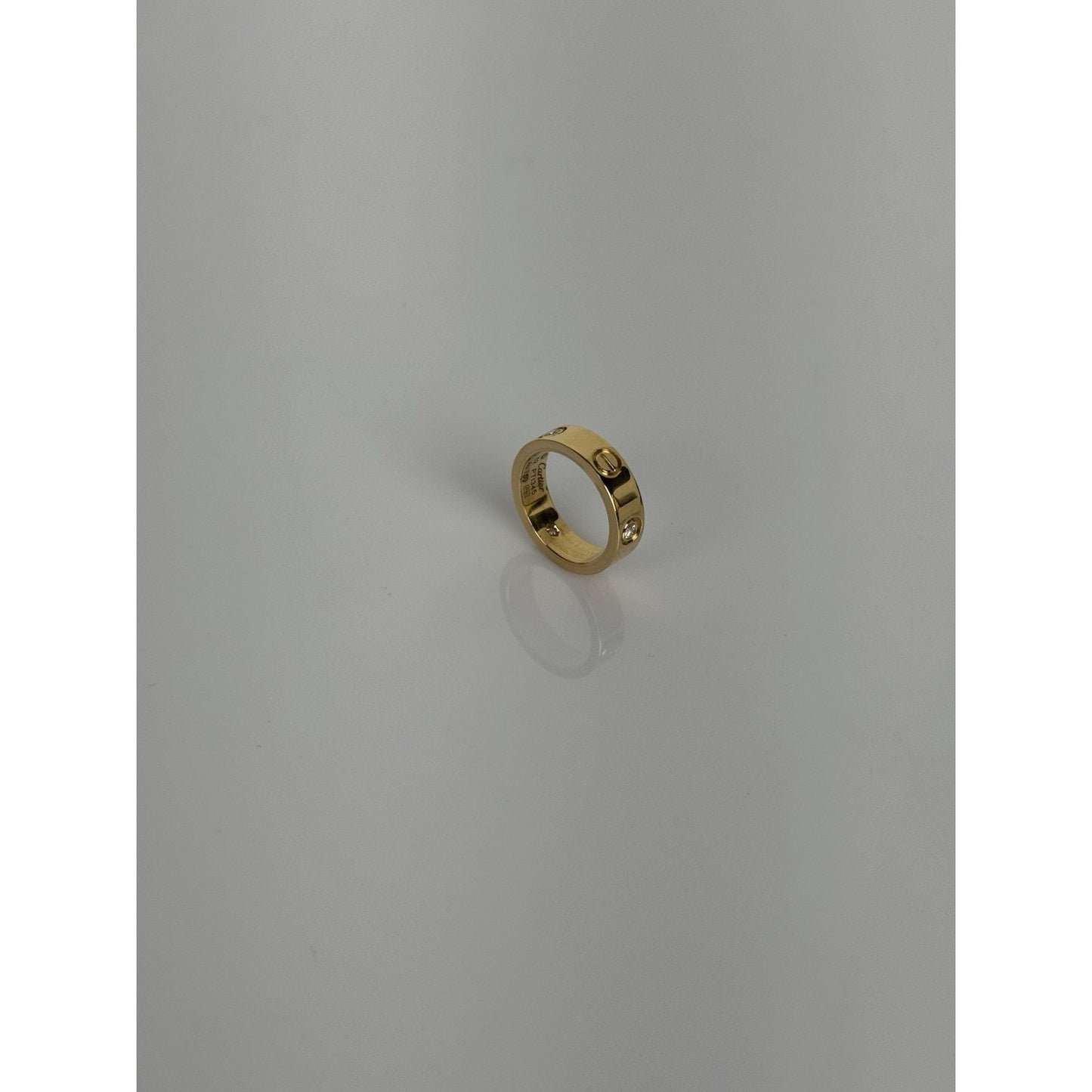 Cartier Love Classic 3-Diamond Band Ring in 18K Yellow Gold, Size 6