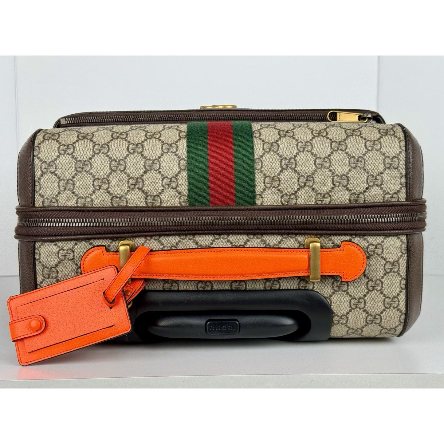 Gucci Savoy Small Cabin Trolley Beige Ebony GG Supreme Canvas