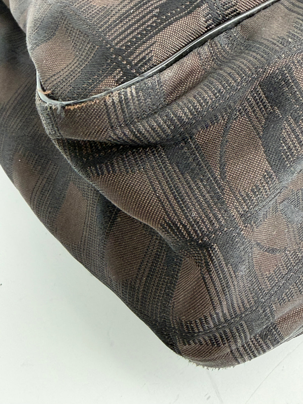 Chanel Travel Line Messenger Bag in Brown Nylon YS26