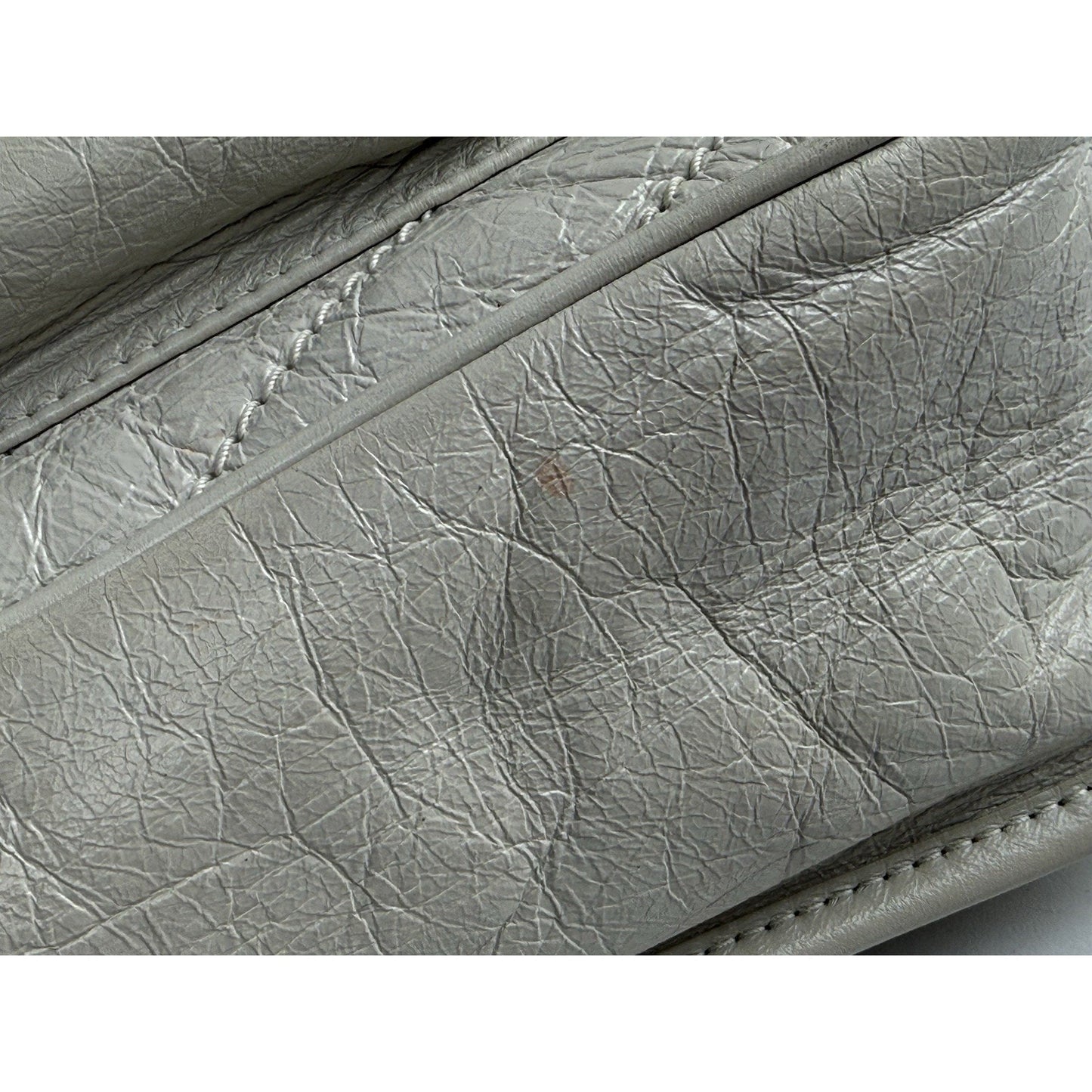 Saint Laurent Niki Medium Chain Satchel Crinkled Calfskin Matelassé Crema Soft