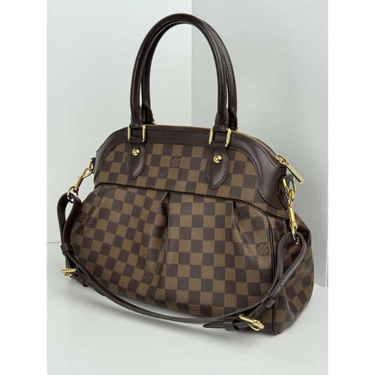 Louis Vuitton Trevi Shoulder Bag PM Brown Canvas Damier Ebene