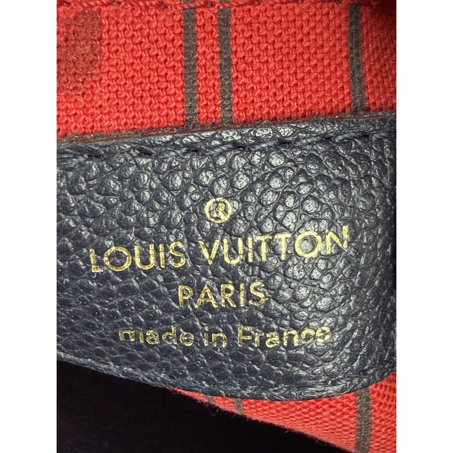 Louis Vuitton Monogram Empreinte Montaigne BB Handbag Marine and Rouge 2018 C2