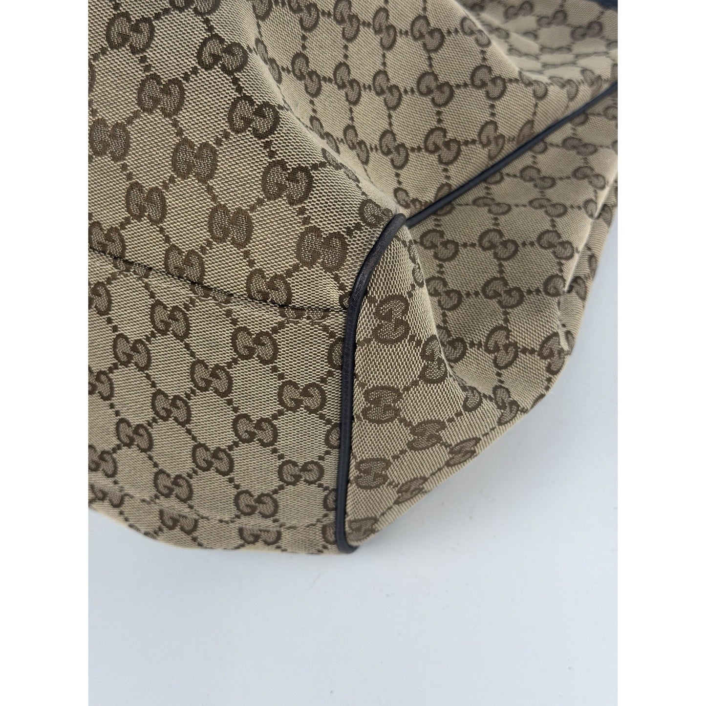 Gucci Sukey Tote Handbag Large in Brown GG Monogram Canvas with Magnetic Snap S