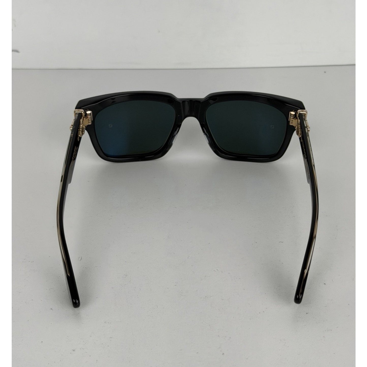 Chrome Hearts Box Officer Square Sunglasses 56 in Black with Dark Green Lenses