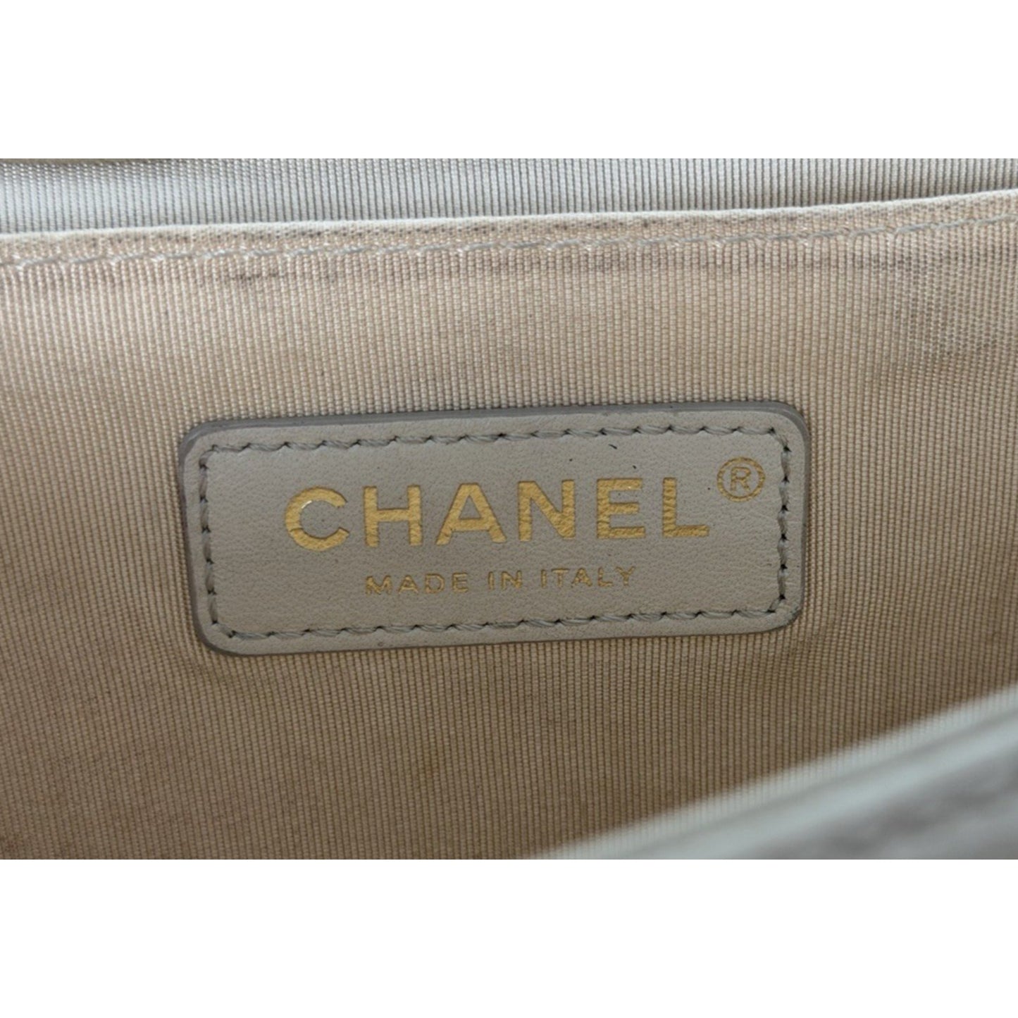 Chanel Medium Boy Flap Bag in Gold or Dark Beige Caviar Leather F1