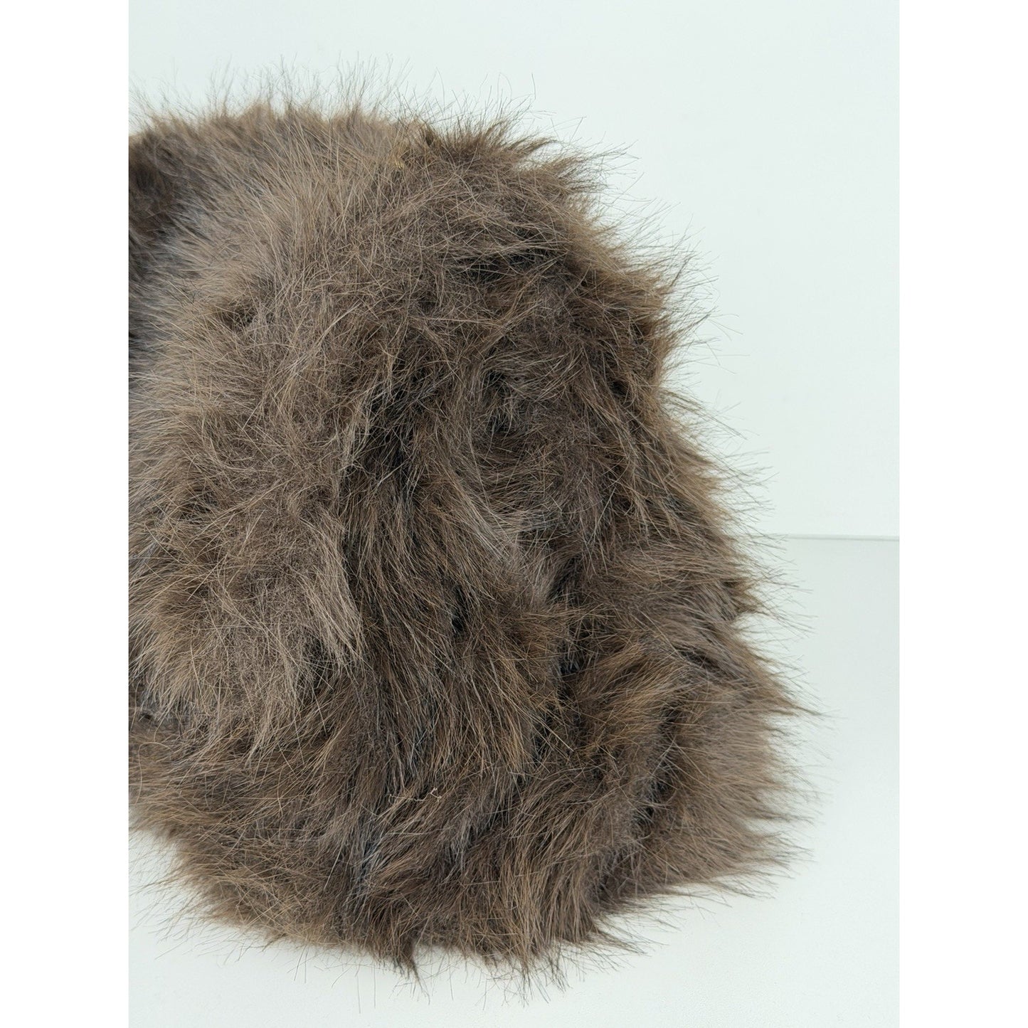 Balenciaga Crush Chain Bag Medium in Brown Faux Fur E2