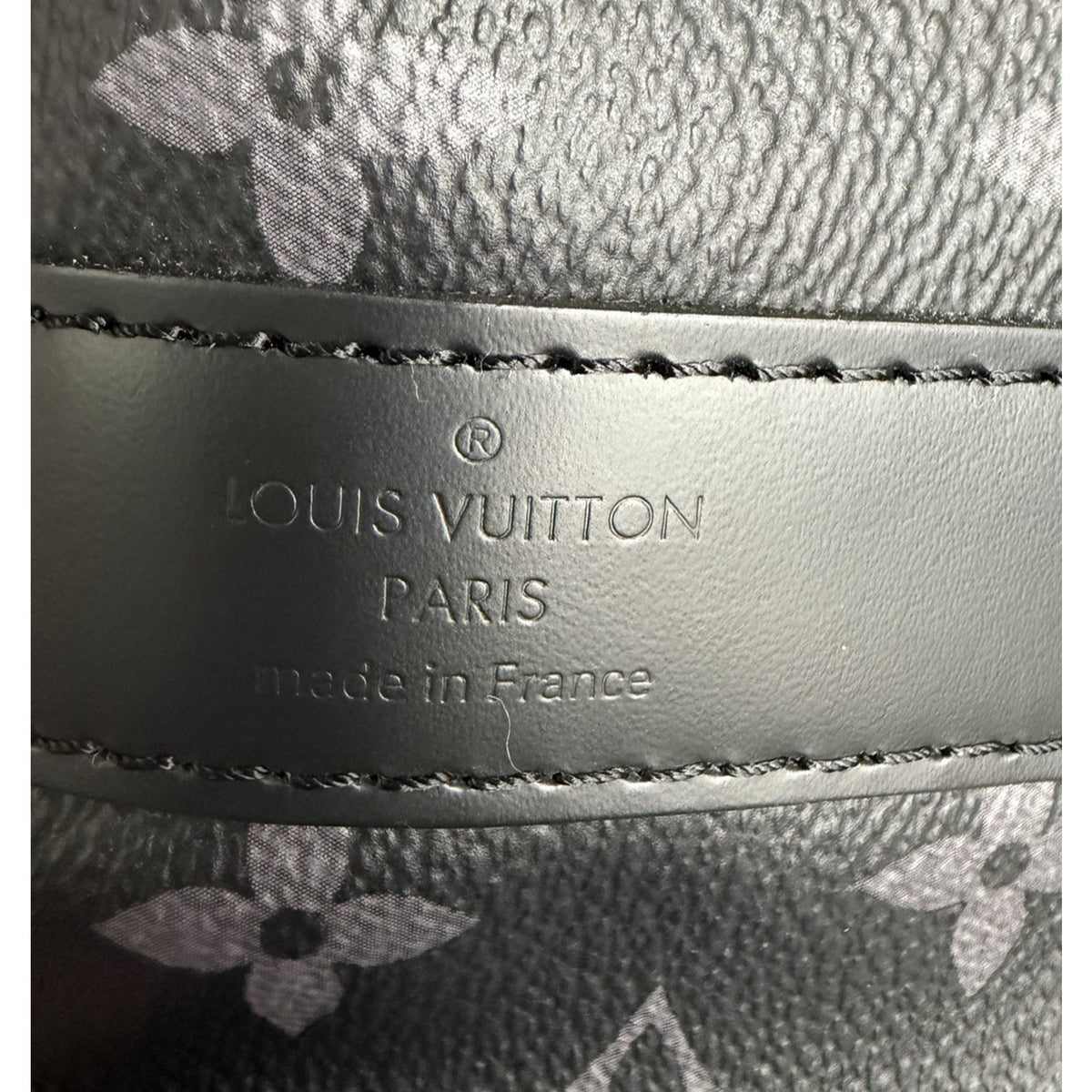 Louis Vuitton Keepall Bandouliere 55 Duffle Bag in Black Coated Canvas NFC E2