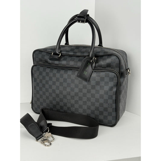 Louis Vuitton Damier Graphite Icart Business Bag Briefcase Handbag Black