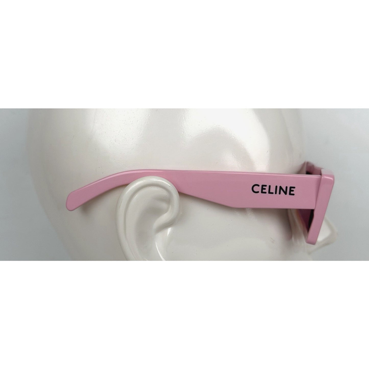 Celine Monochroms Rectangular Sunglasses in Glossy Pink Acetate Frame