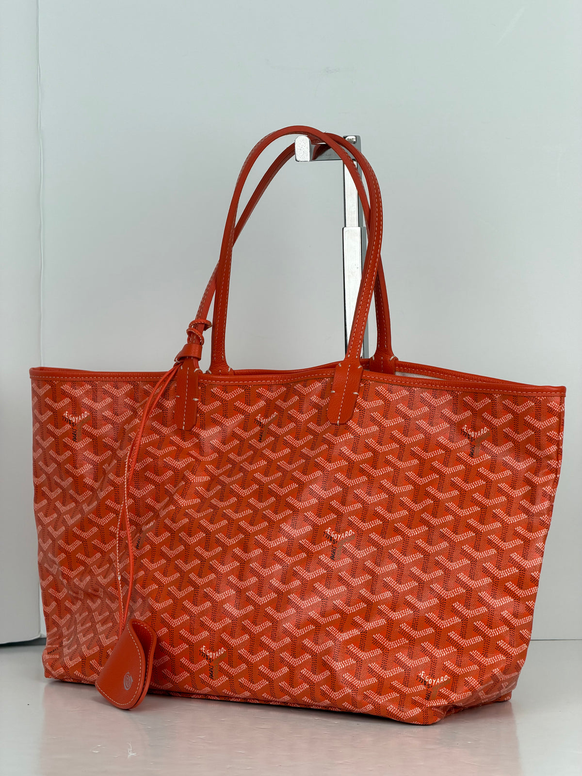 Goyard Goyardine St. Louis PM Goyard Tote in Orange Coated Canvas YD7