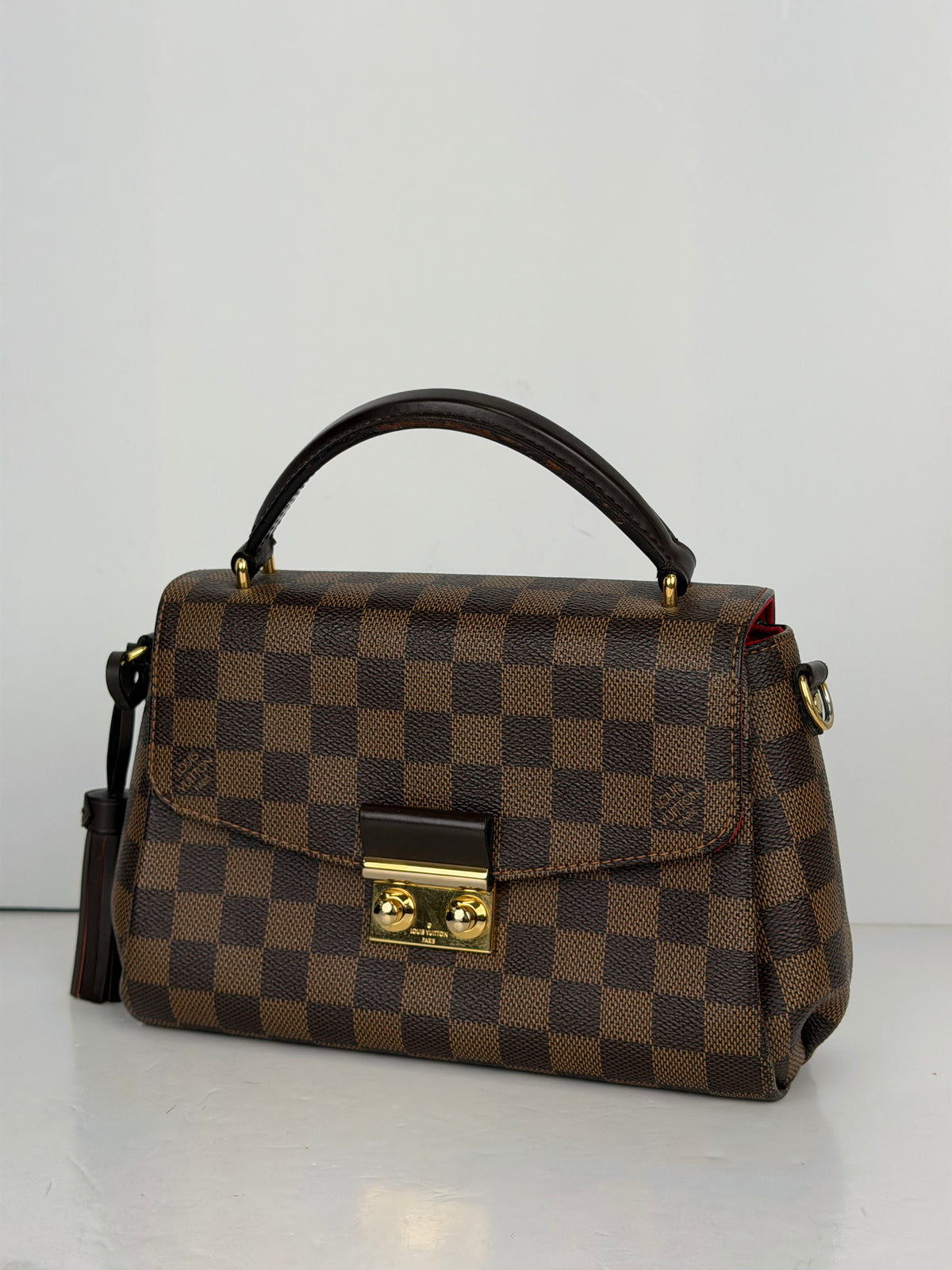 Louis Vuitton Croisette Handbag in Damier Ebene Coated Canvas NFC YE6