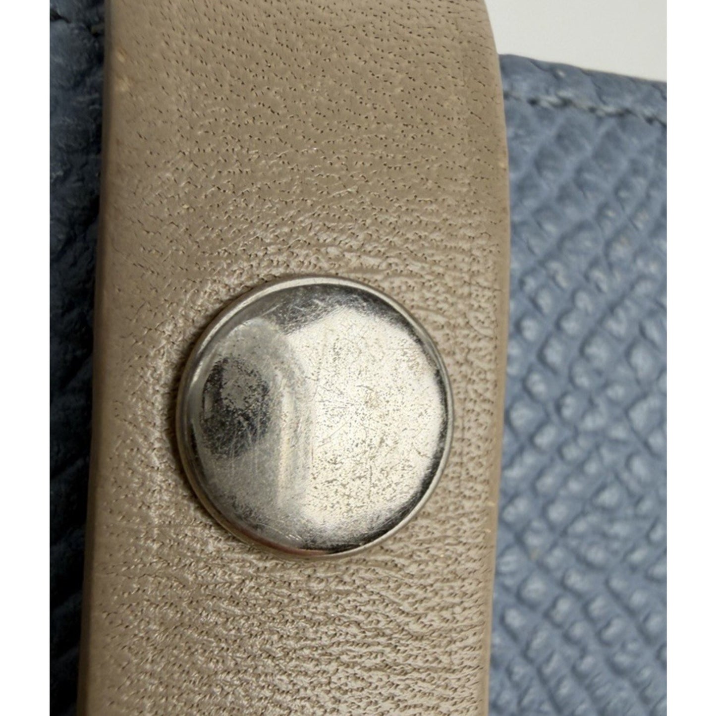 Celine Accordion Card Holder in Blue Grained Calfskin Leather K1