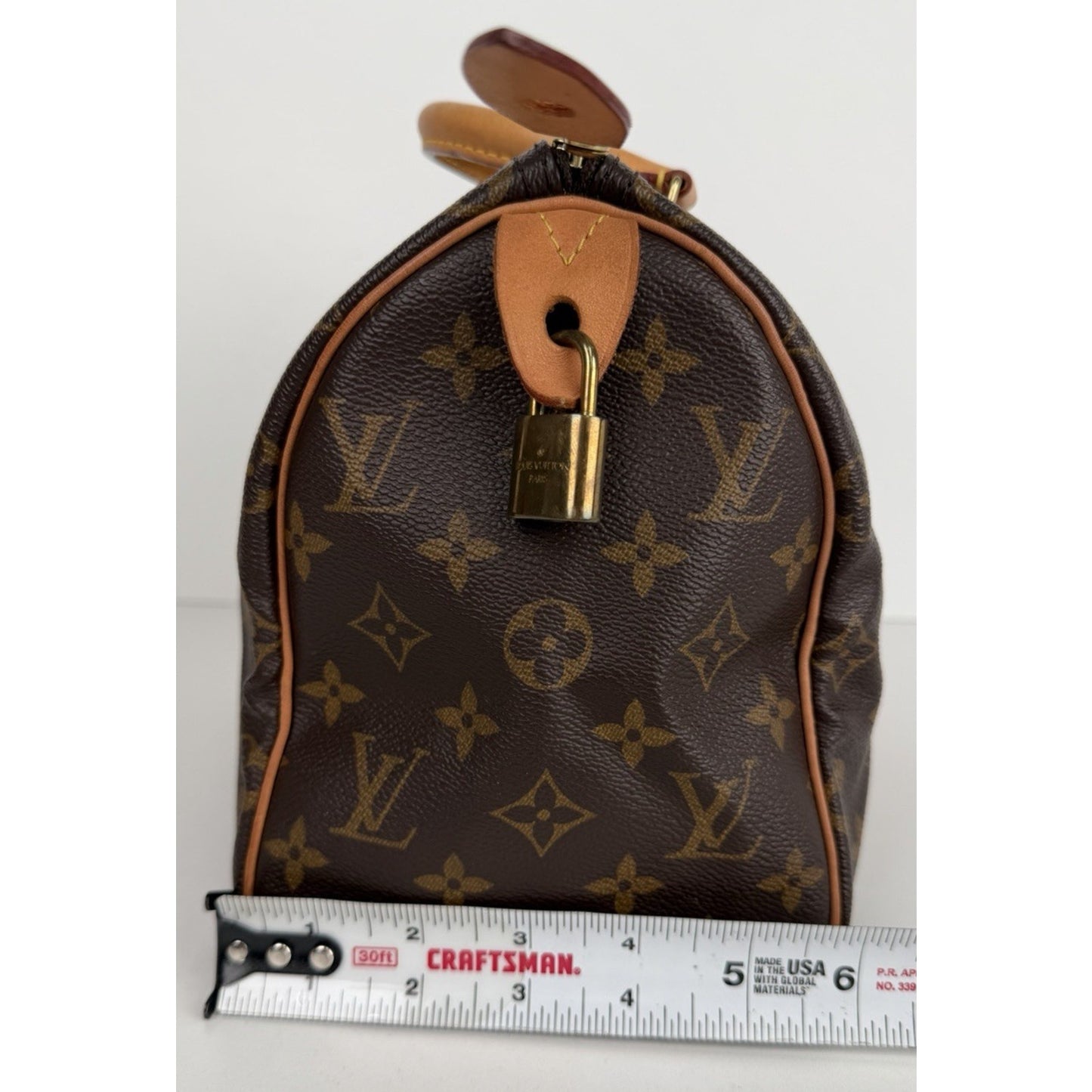 Louis Vuitton Speedy 25 Bag in Brown Coated Canvas Monogram 2019 E-1