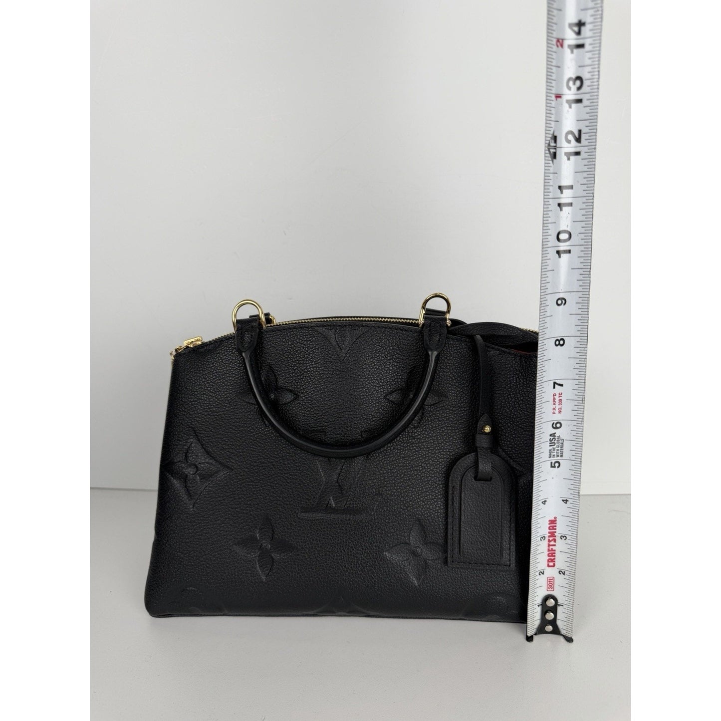 Louis Vuitton Grand Palais Bag Petite Black LV Monogram Empreinte Leather NFC D9