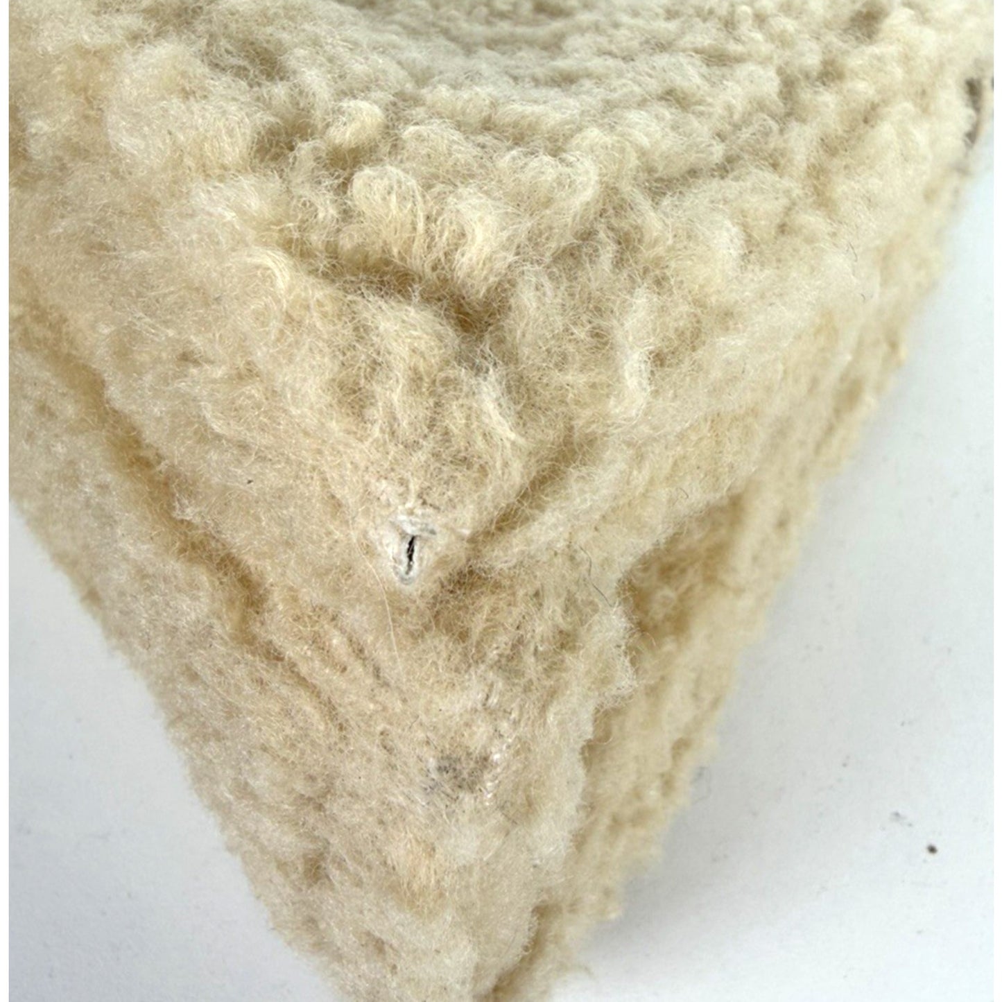 Balenciaga Crush Small Chain Bag in Beige Curly Fake Shearling E7