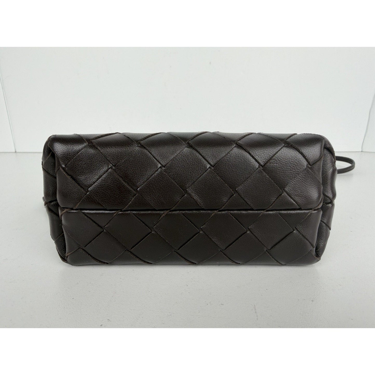 Bottega Veneta Andiamo Phone Pouch Bag in Dark Brown Intrecciato Leather NFC S08
