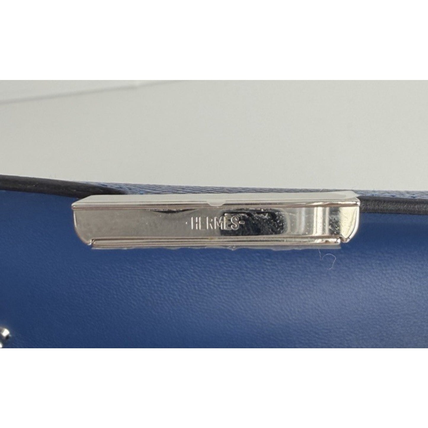 Hermes Constance To Go Long Wallet Bag in Blue Epsom Leather Silver-Tone HW D-6