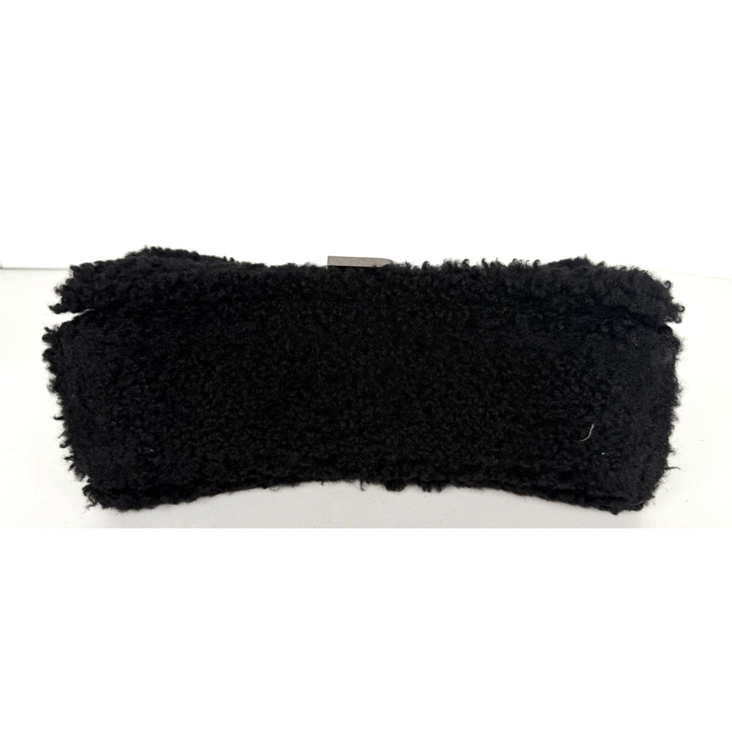 Balenciaga Crush Small Chain Bag in Black Curly Fake Shearling E6