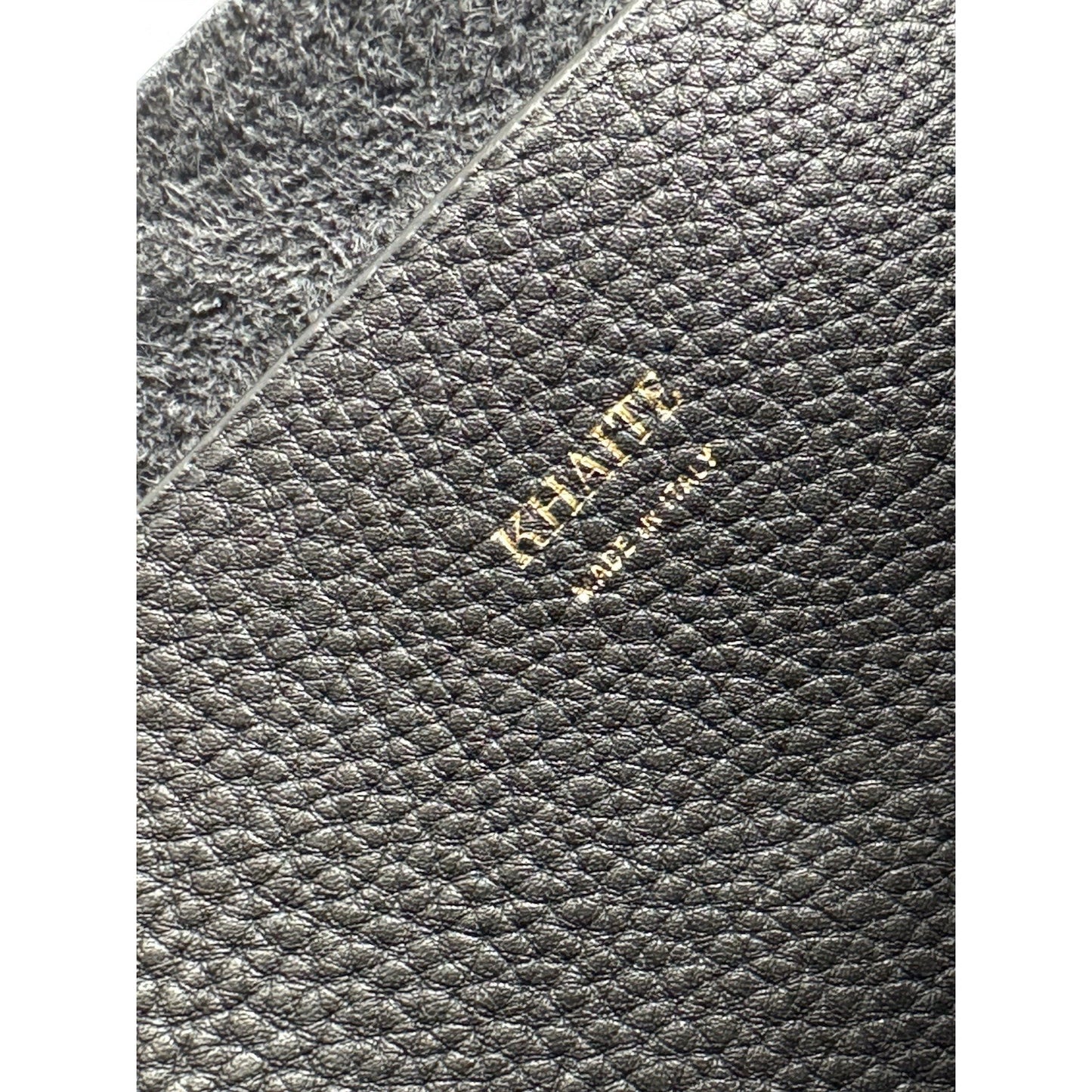 Khaite Audrey Shoulder Bag in Black Grained Leather D-9
