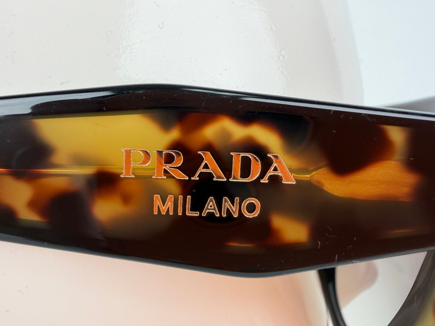 Prada PR15WS Rectangular Sunglasses in Black/Medium Tortoise Frame with Gray Gradient Lenses YK-3