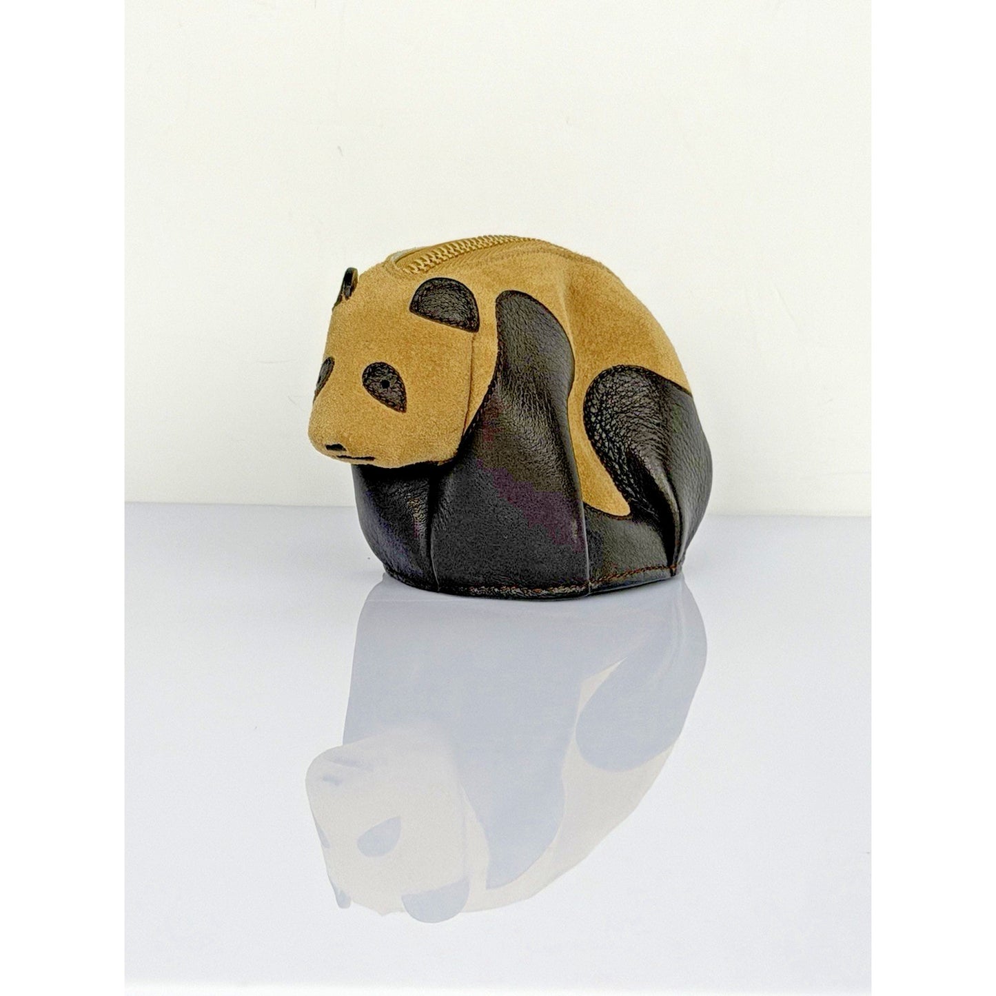 Loewe Panda Leather Suede Coin Purse