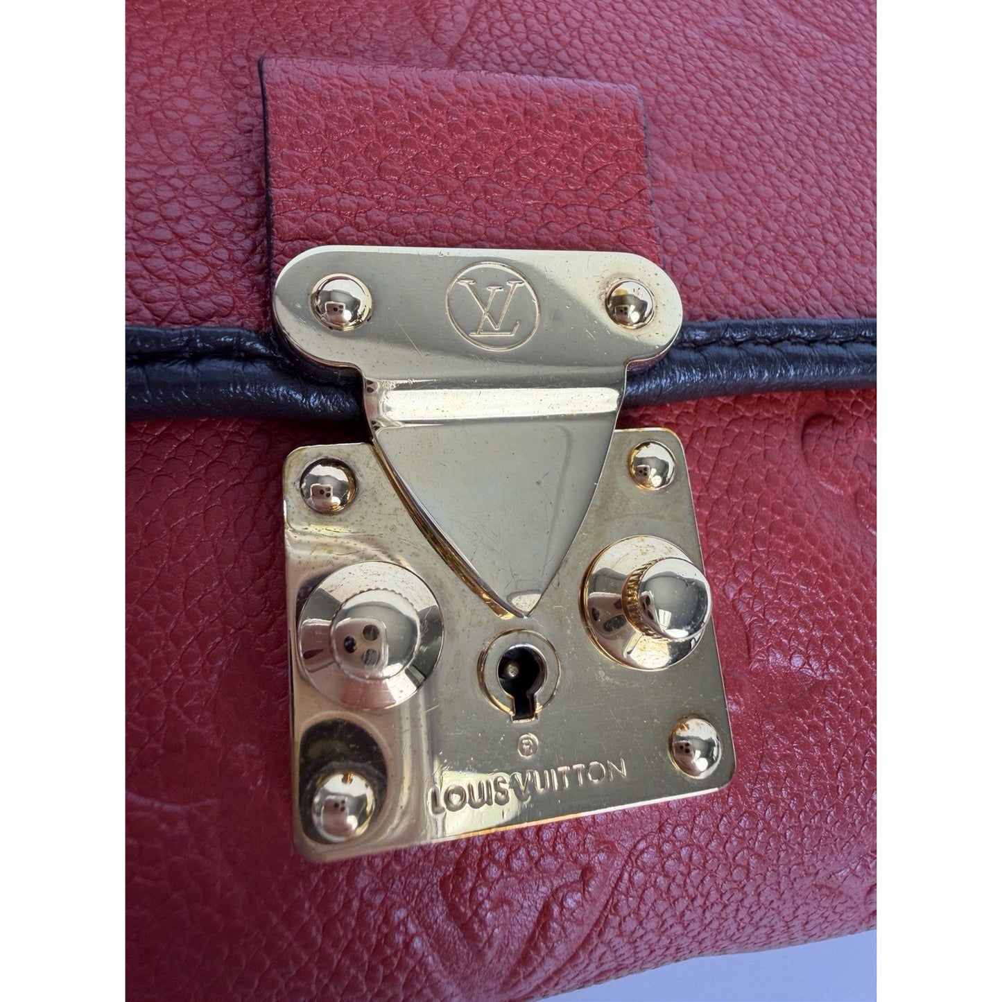 Louis Vuitton Fascinante Bag in Red Embossed Monogram Empreinte Leather 2013 S04