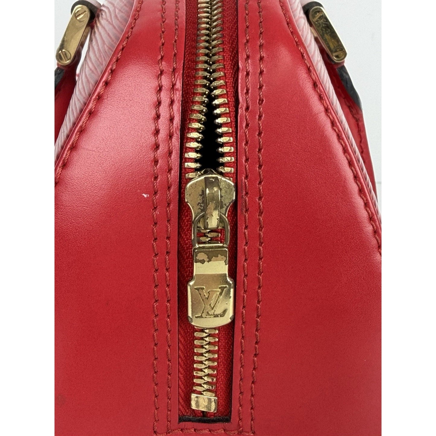 Louis Vuitton Jasmin Top Handle Bag Vintage Castilian Red Epi Leather 1998 S-10