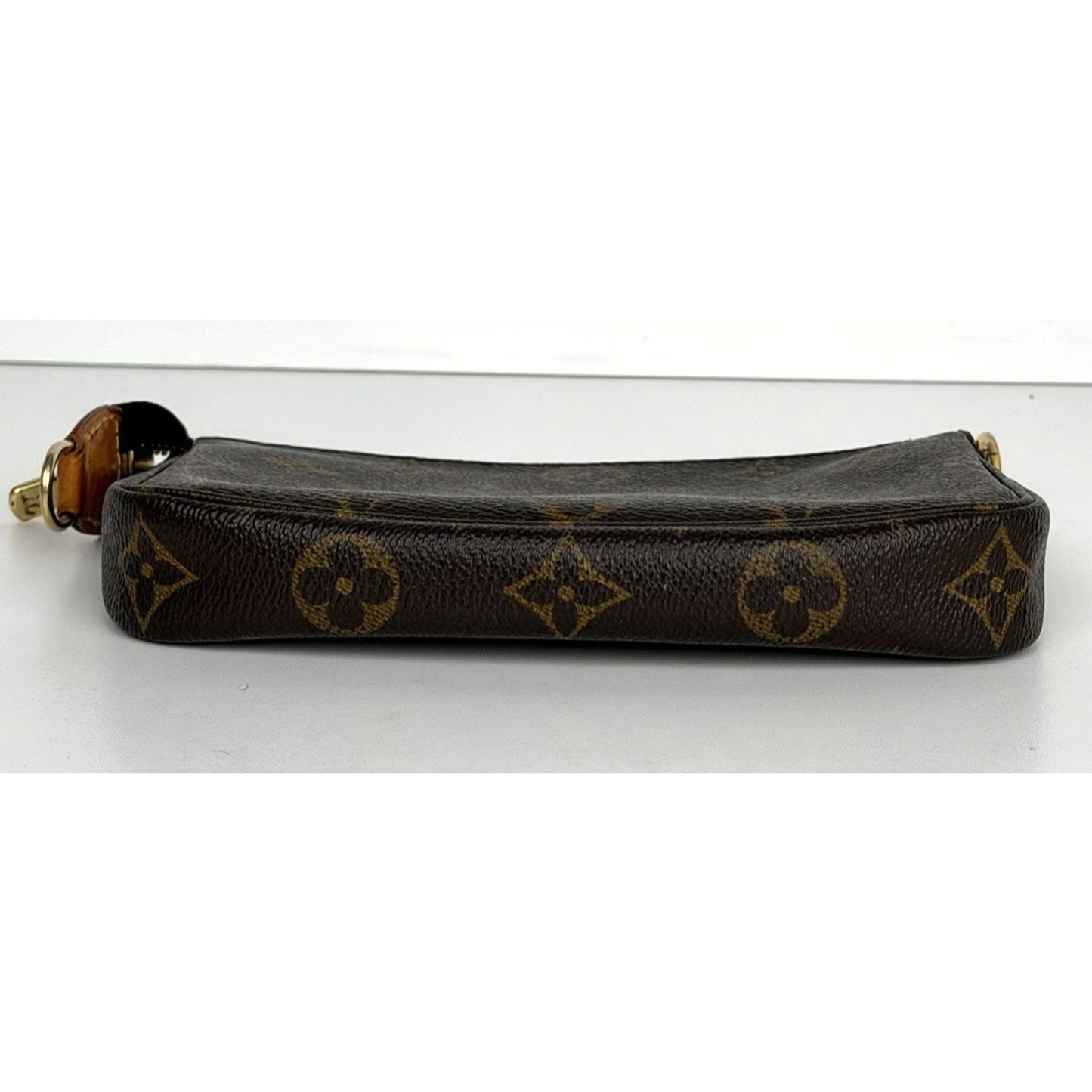 Louis Vuitton Mini Pochette Bag 2003 Vintage in Brown LV Monogram Canvas S03