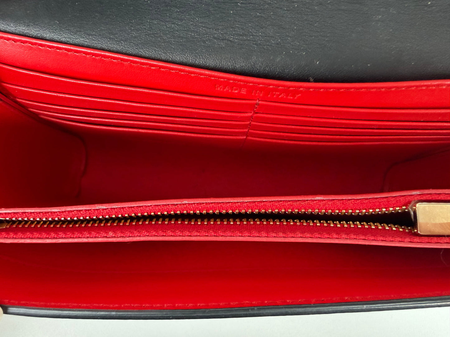 Christian Louboutin Paloma Clutch Bag in Black Leather with Spike Accents YS