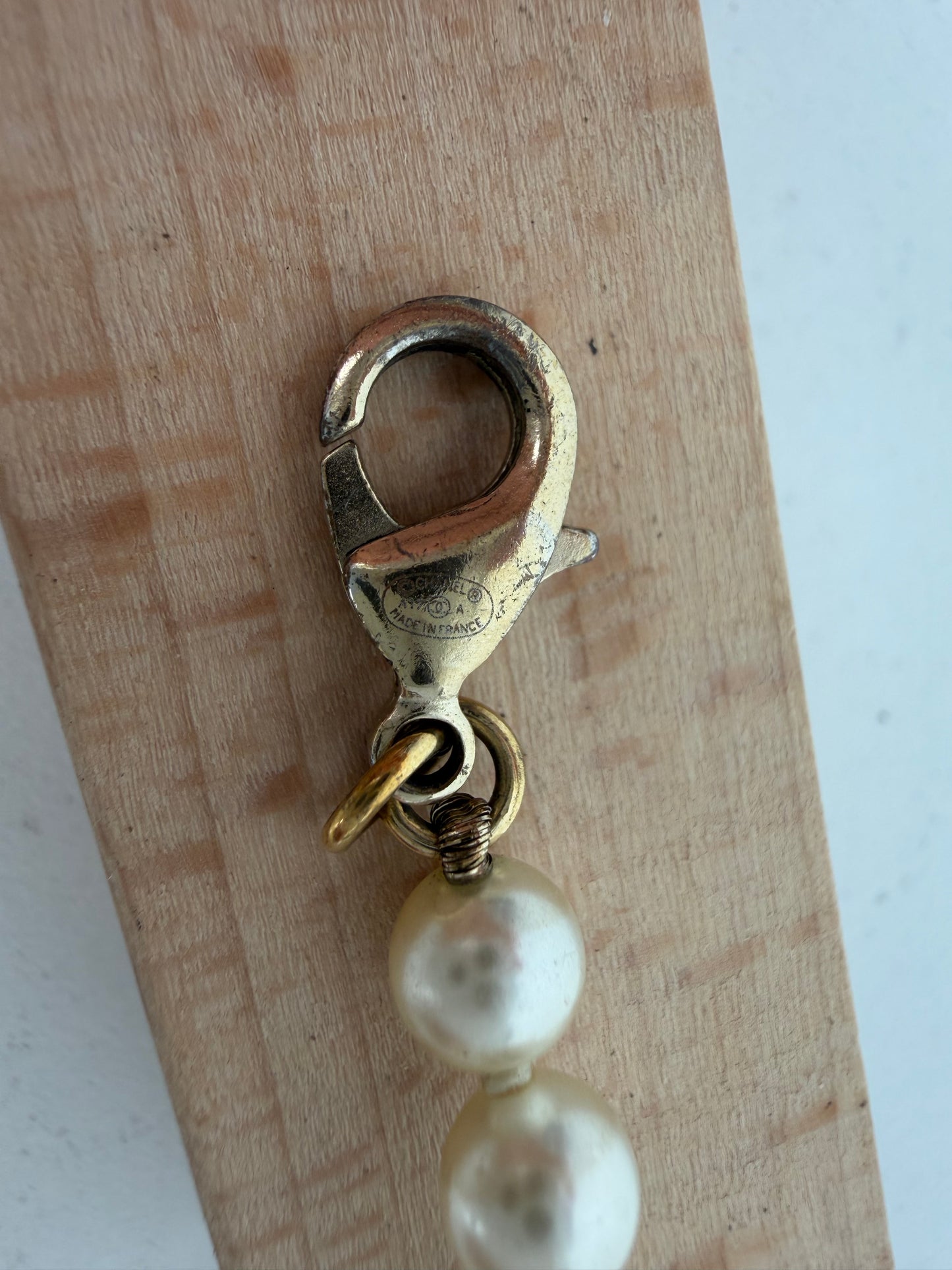 Chanel Pearl CC Bracelet Faux Pearls