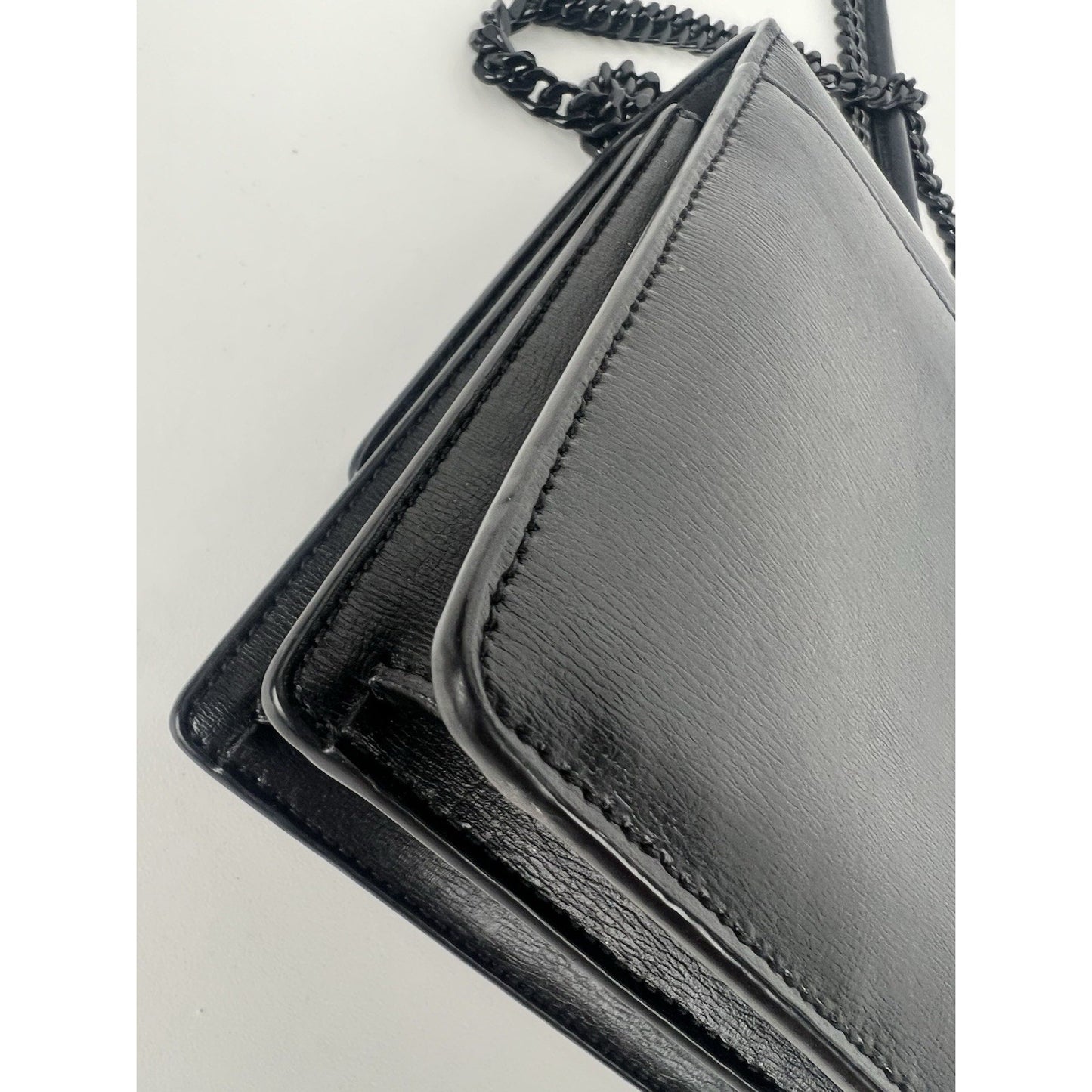 SAINT LAURENT Calfskin Medium Monogram Monochrome Sunset Black C-2