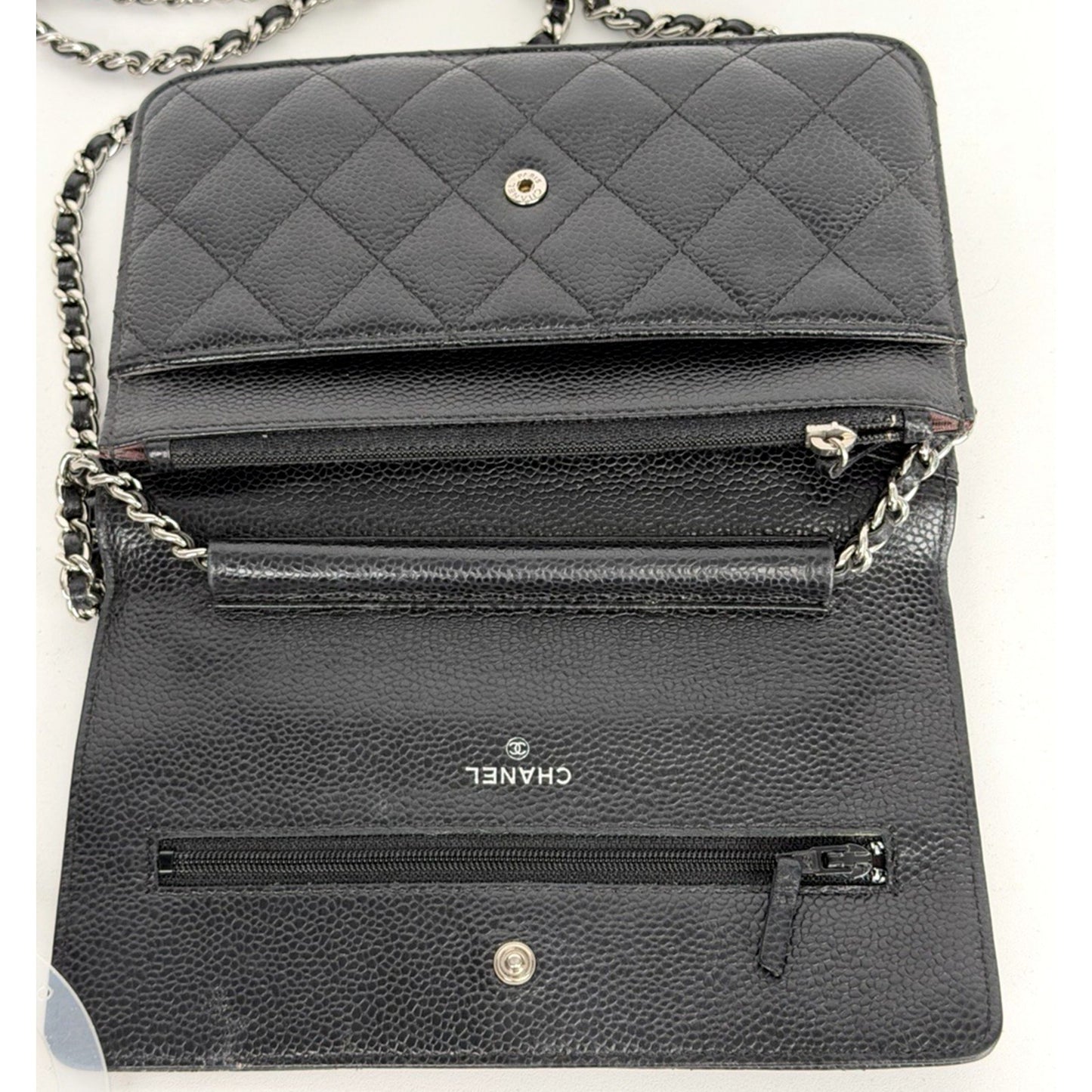 LAYAWAY: Chanel Black Leather Caviar Wallet on Chain Crossbody Bag