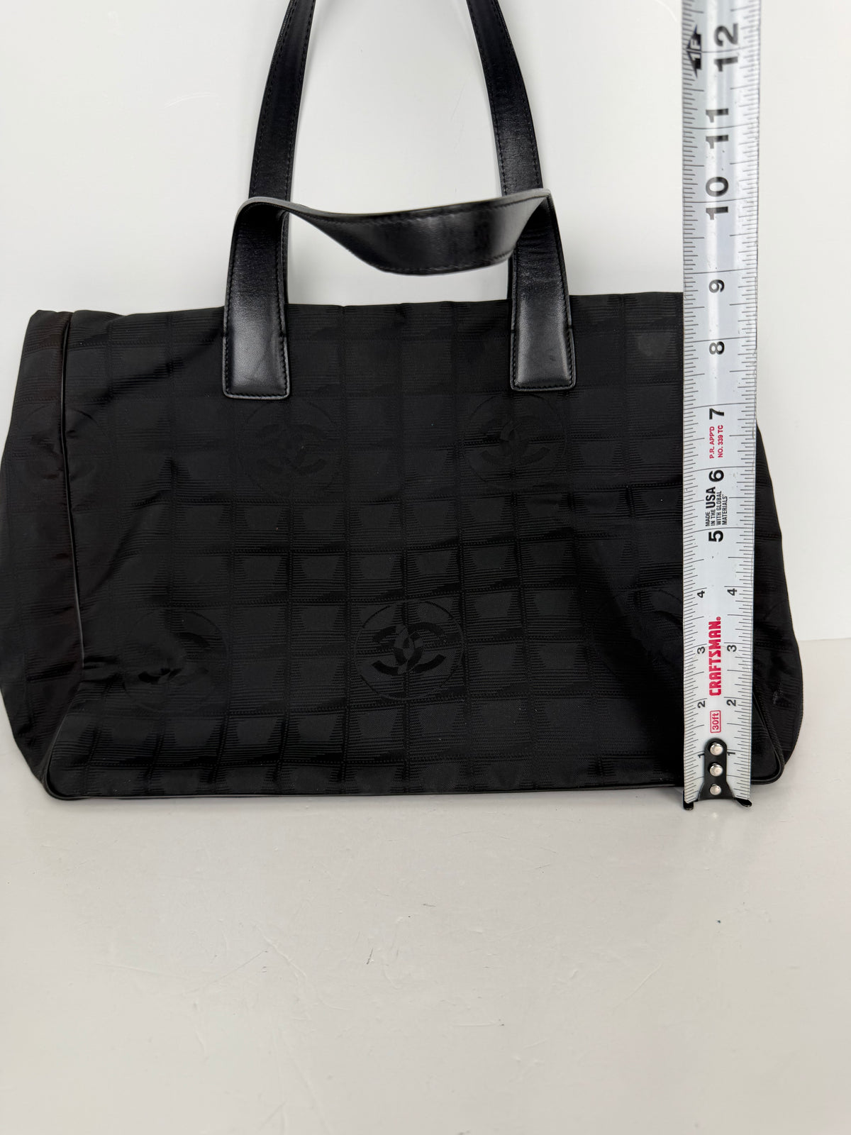 Chanel Travel Line Tote in Black Nylon Vintage 2000-2002 YS26