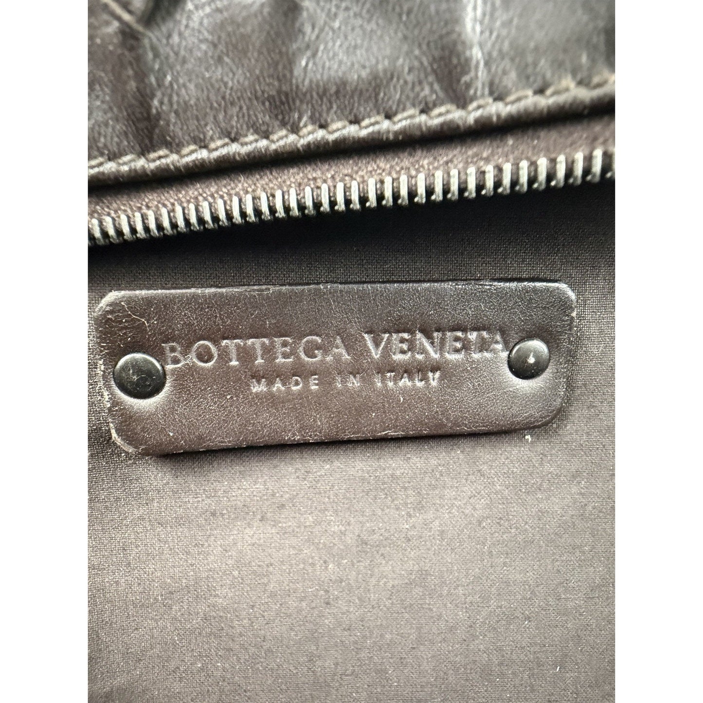 Bottega Veneta Toiletry Case Wrist Bag in Dark Brown Intrecciato Leather S-07