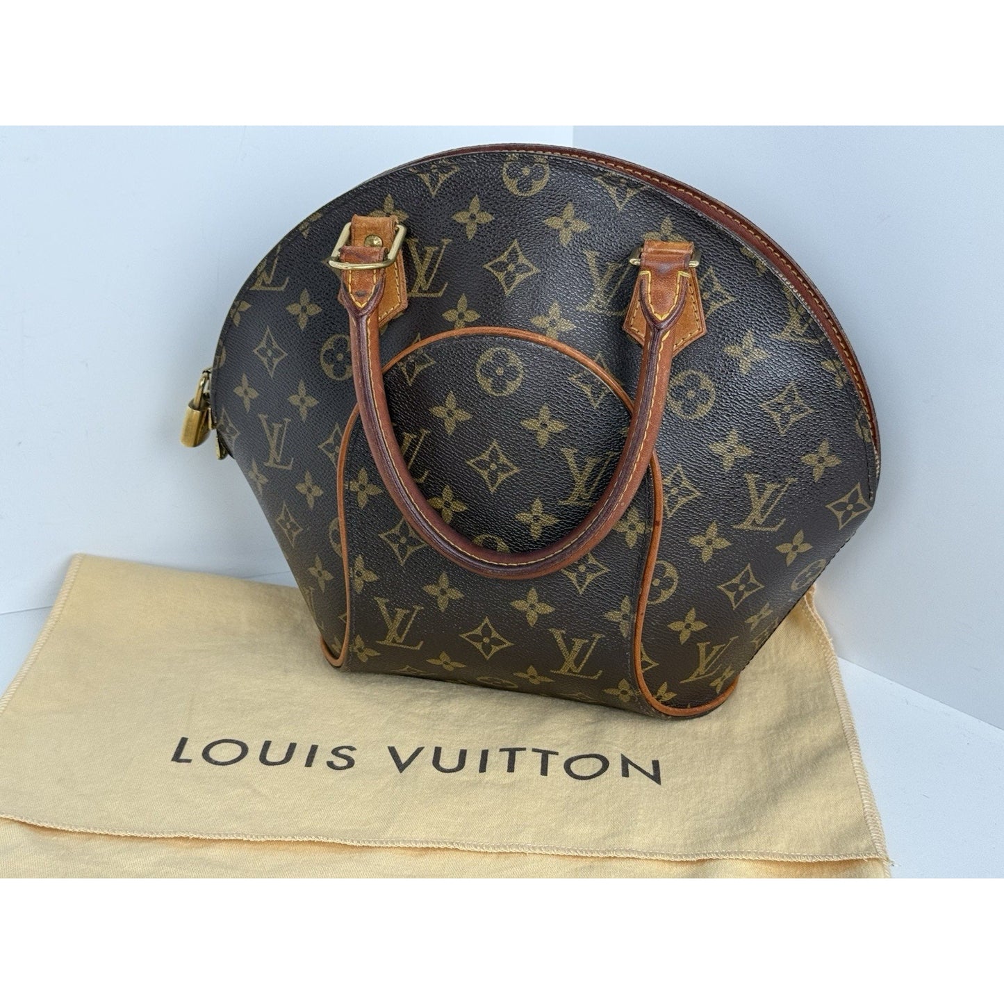 Louis Vuitton Monogram Ellipse PM Satchel Brown Canvas/Leather
