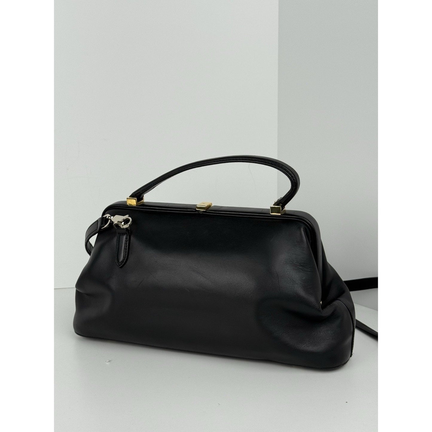 The Row Black Leather Doctor Bag