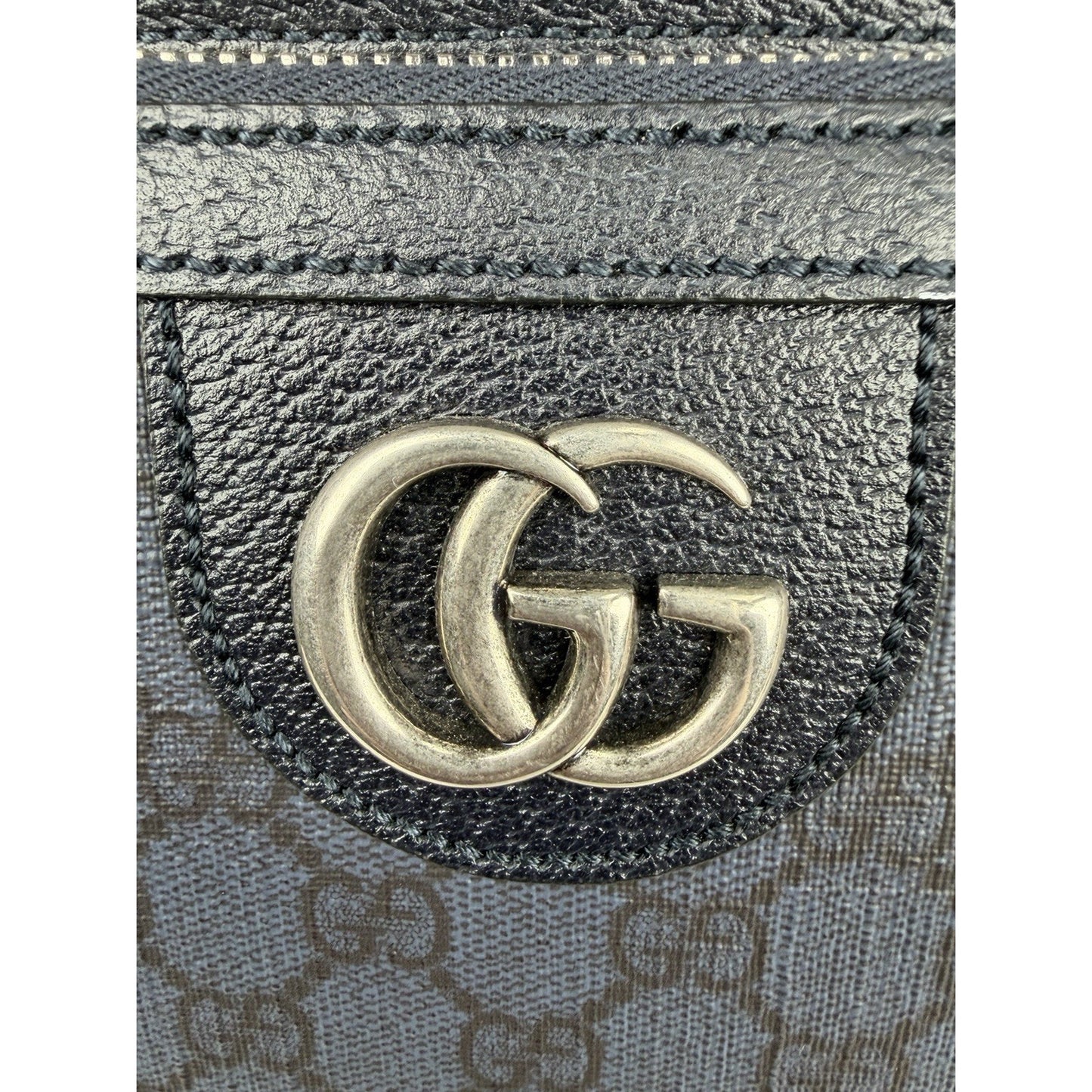 Gucci Ophidia GG Small Cabin Trolley in Blue/Black GG Supreme Coated Canvas