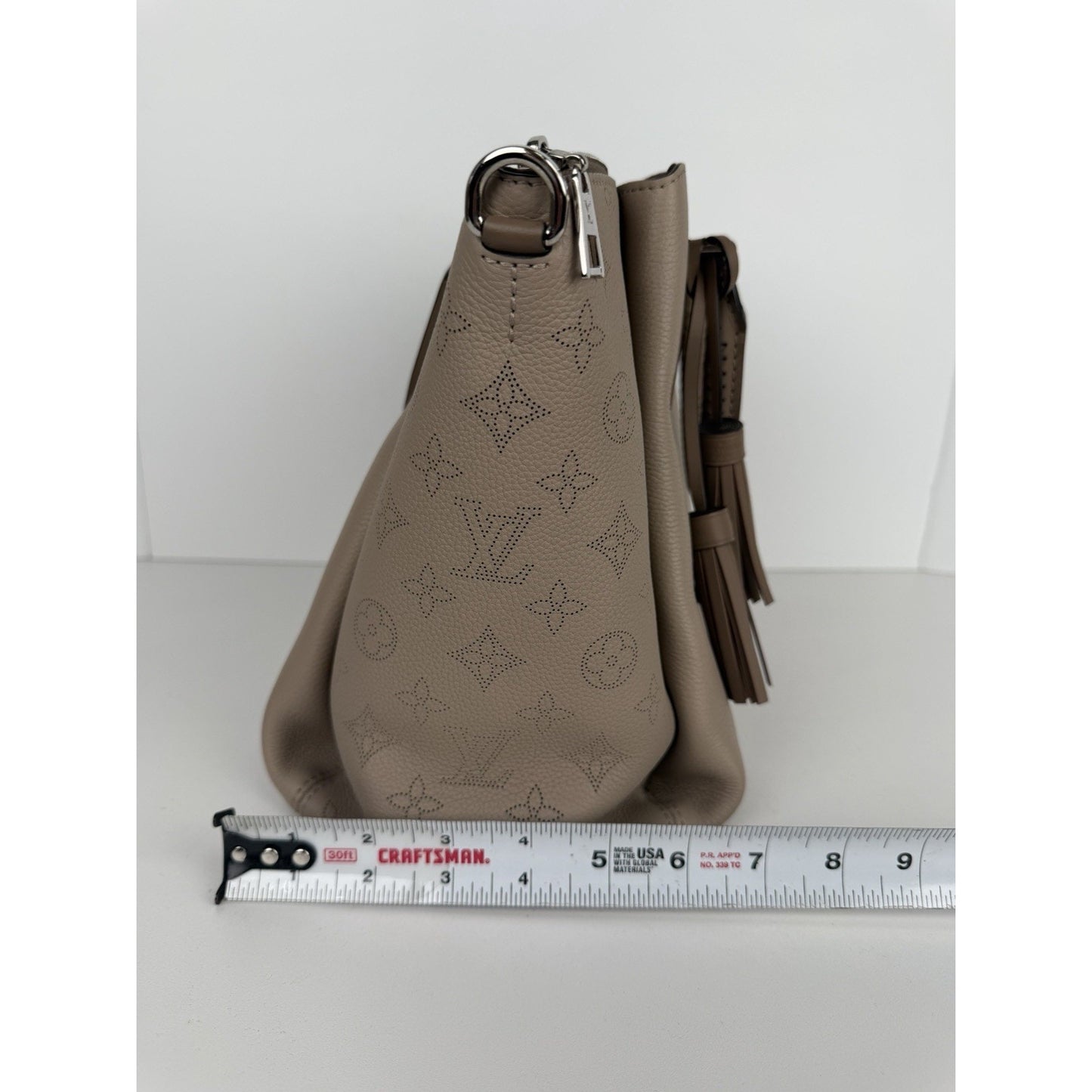 Louis Vuitton Haumea Top Handle Bag in Beige Galet Mahina Leather 2018 B-1
