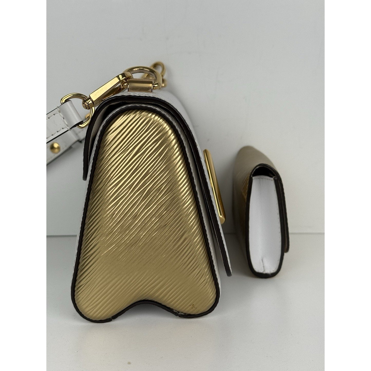 Louis Vuitton Twist PM and Twisty Epi Leather White and Gold