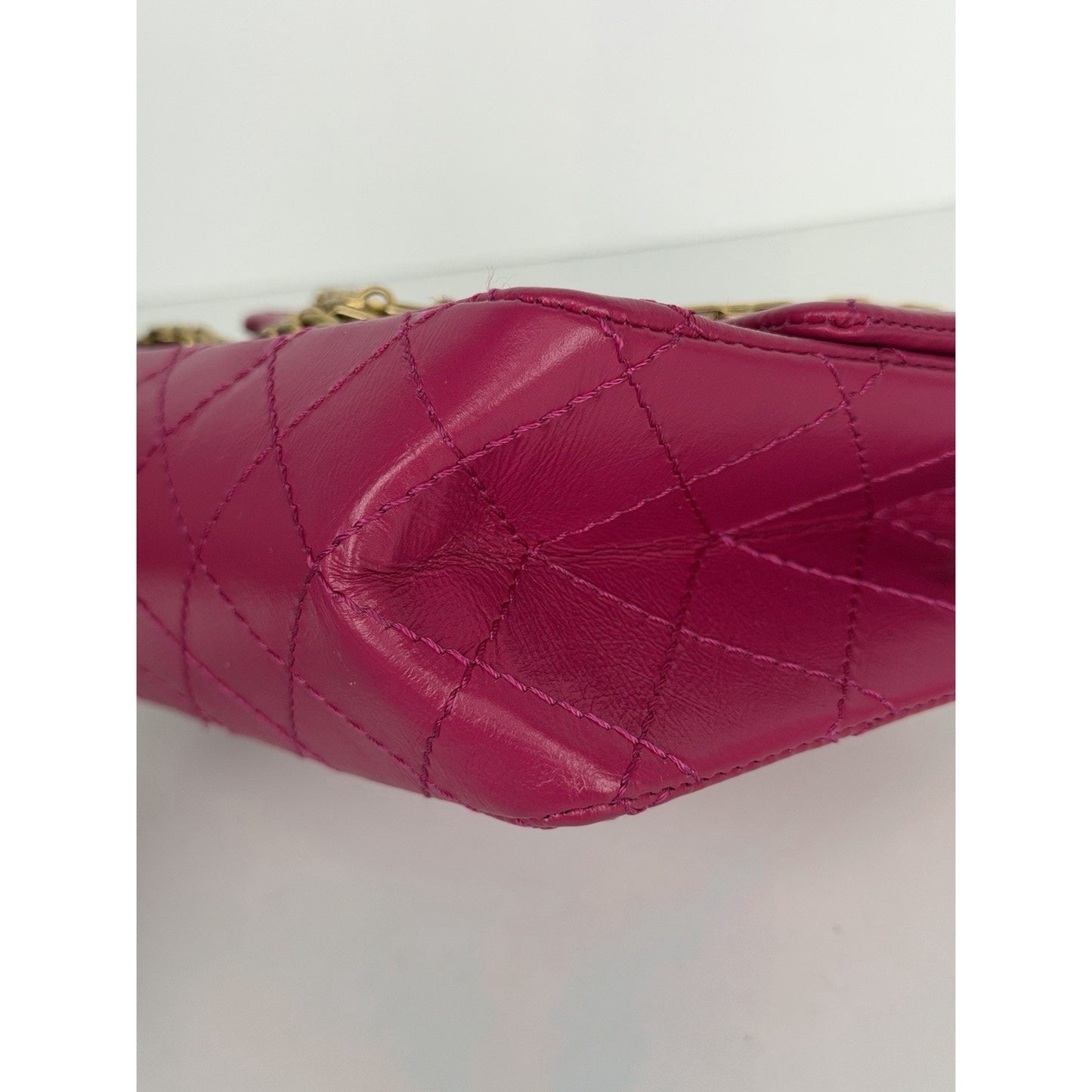 Chanel 2.55 Reissue Mini Flap Bag Quilted Calfskin Leather Pink Microchipped C9