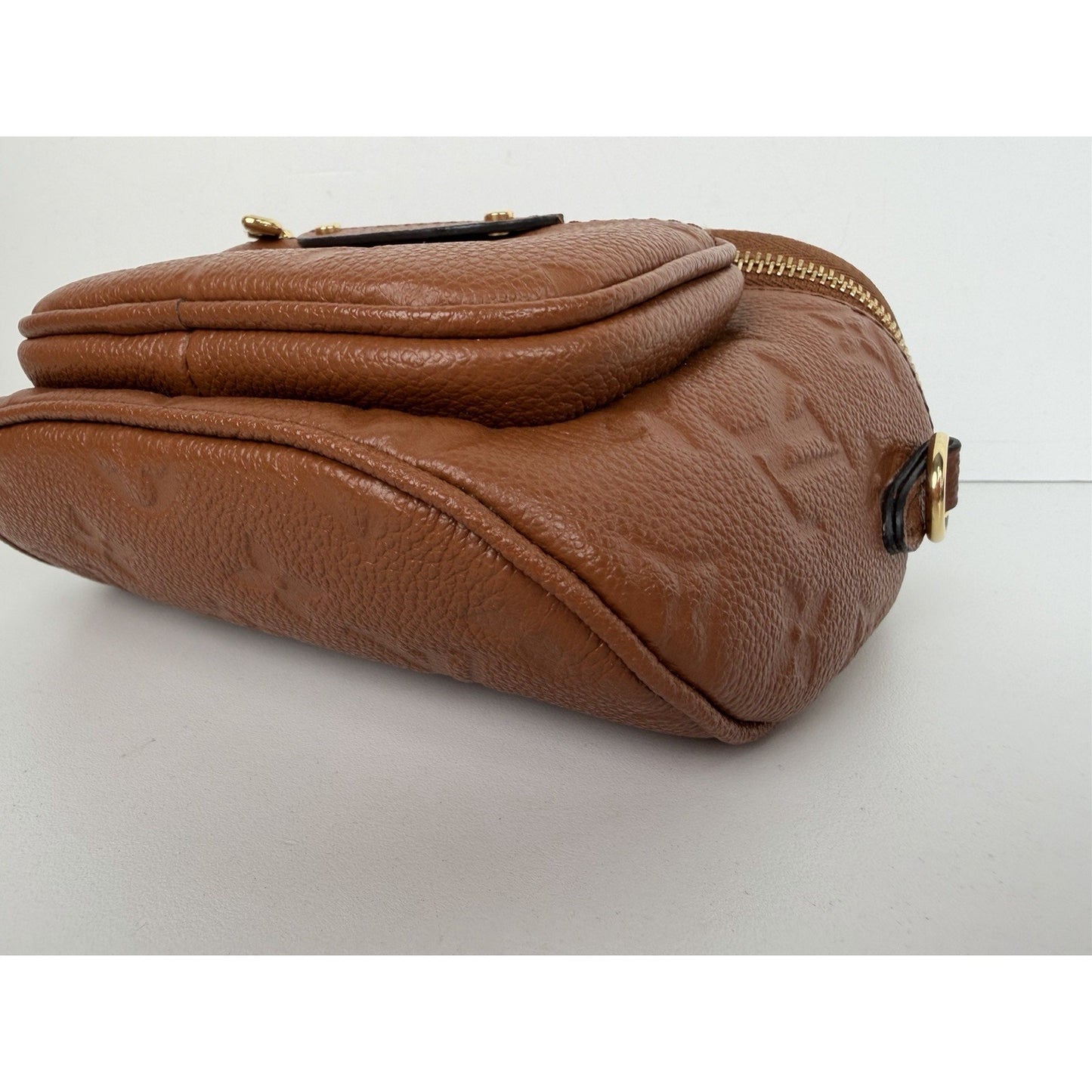 LOUIS VUITTON Mini Bumbag Empriente Leather Belt Bag Cognac NFC